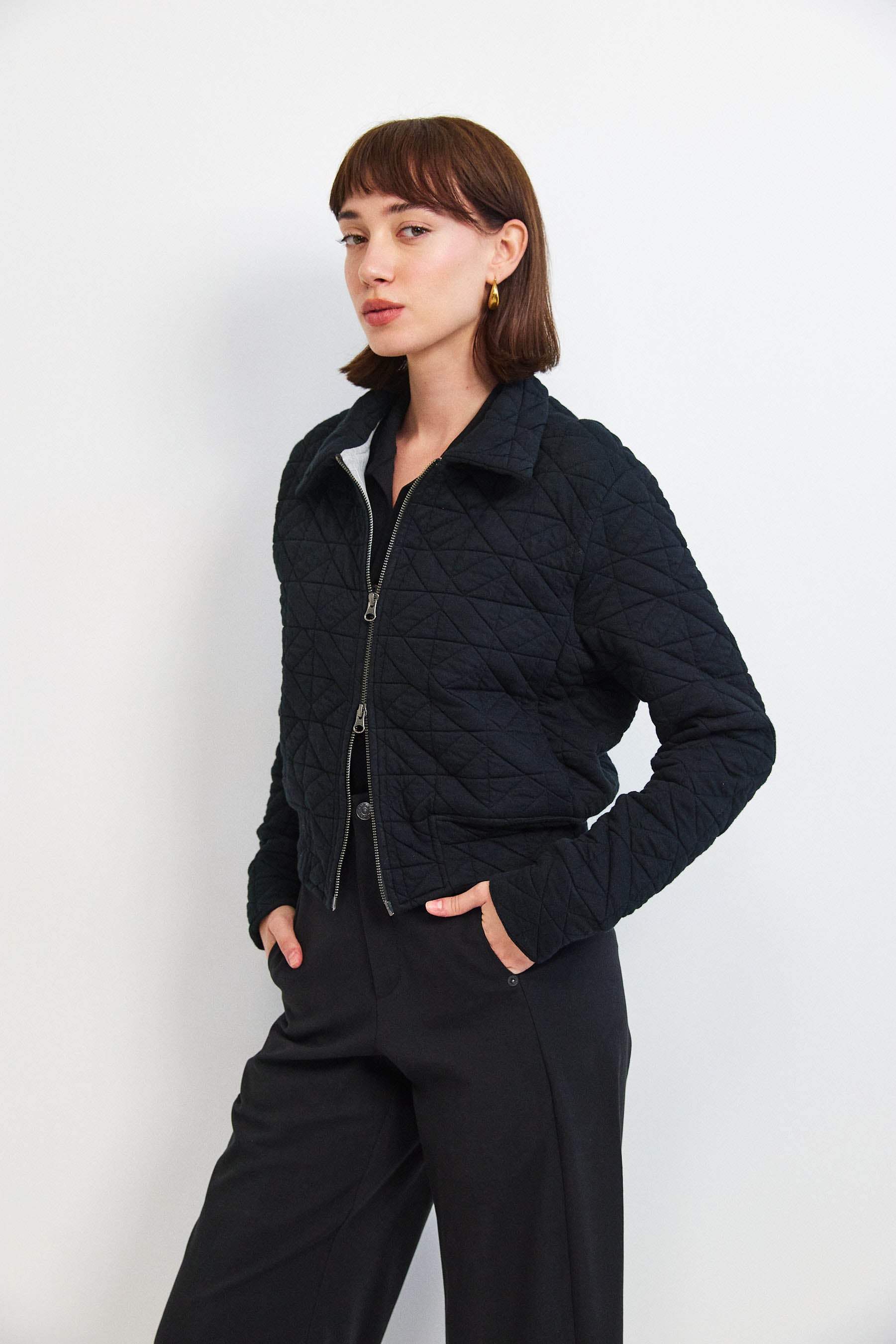 ג'קט קנדי קצר שחור