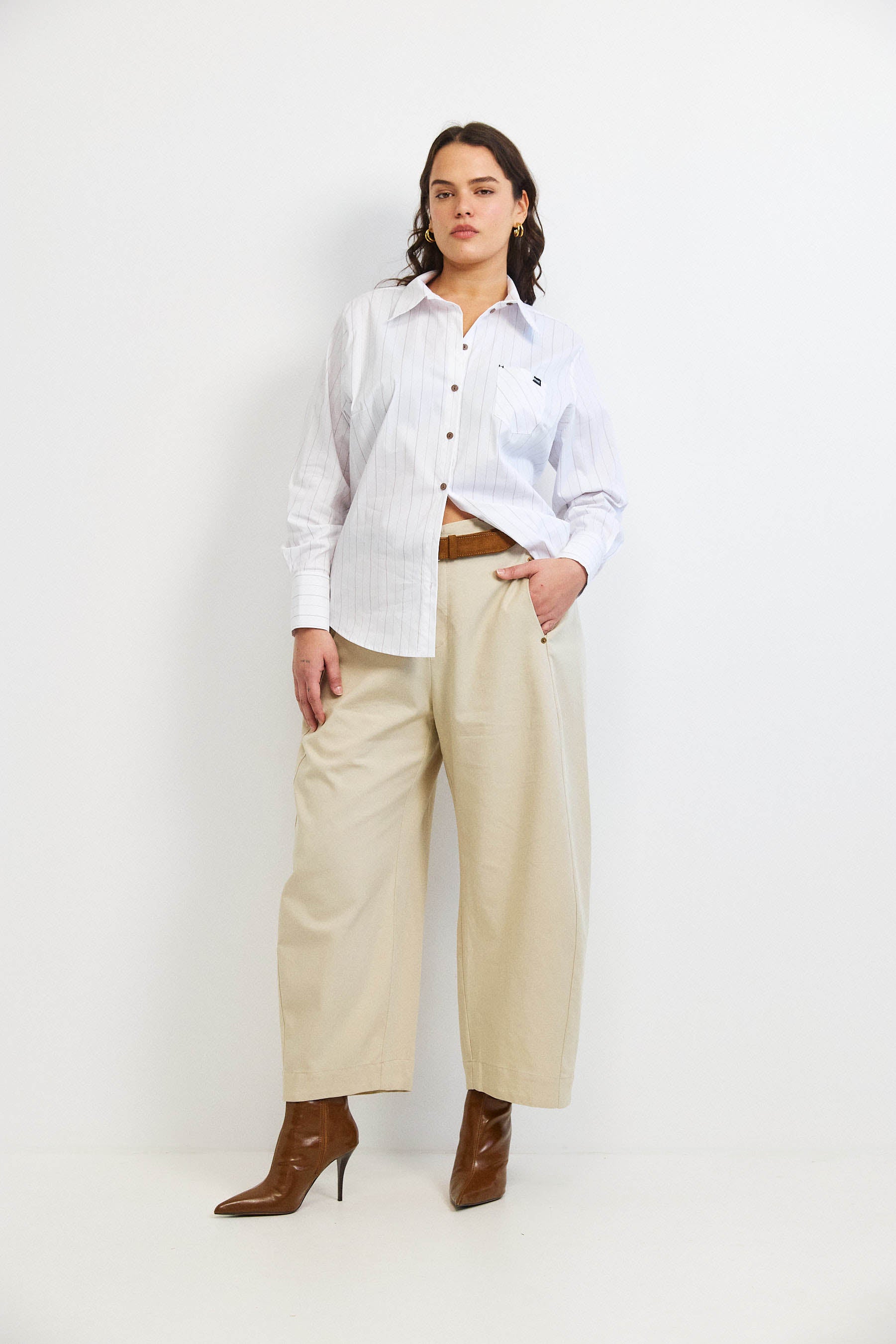 חולצת קאי פסים לבן