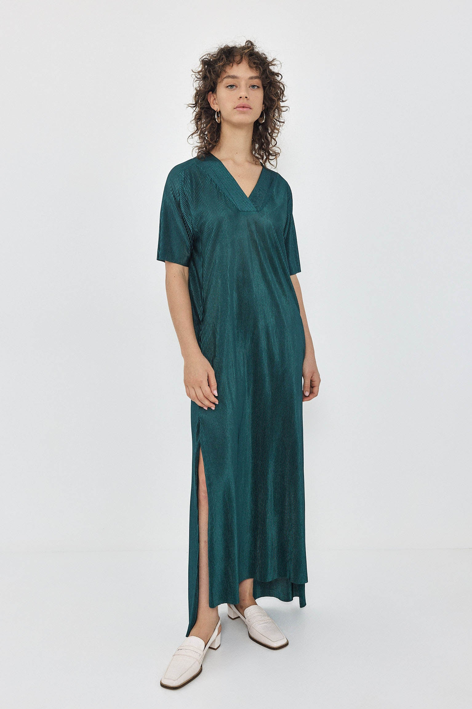 FLARE Dress S24 - Bottle Green