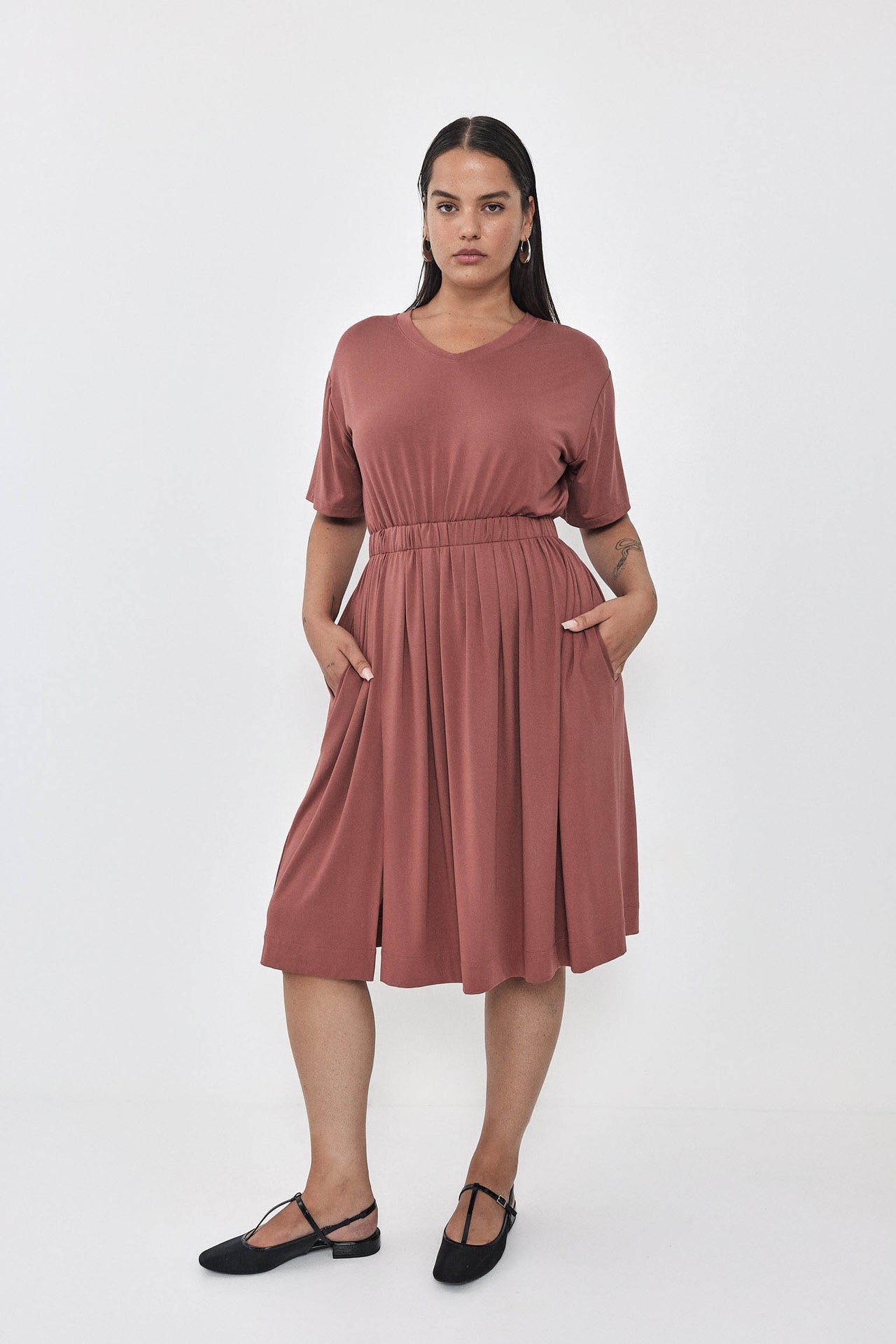 SOPHIE Dress S24 (3-4) - Brick