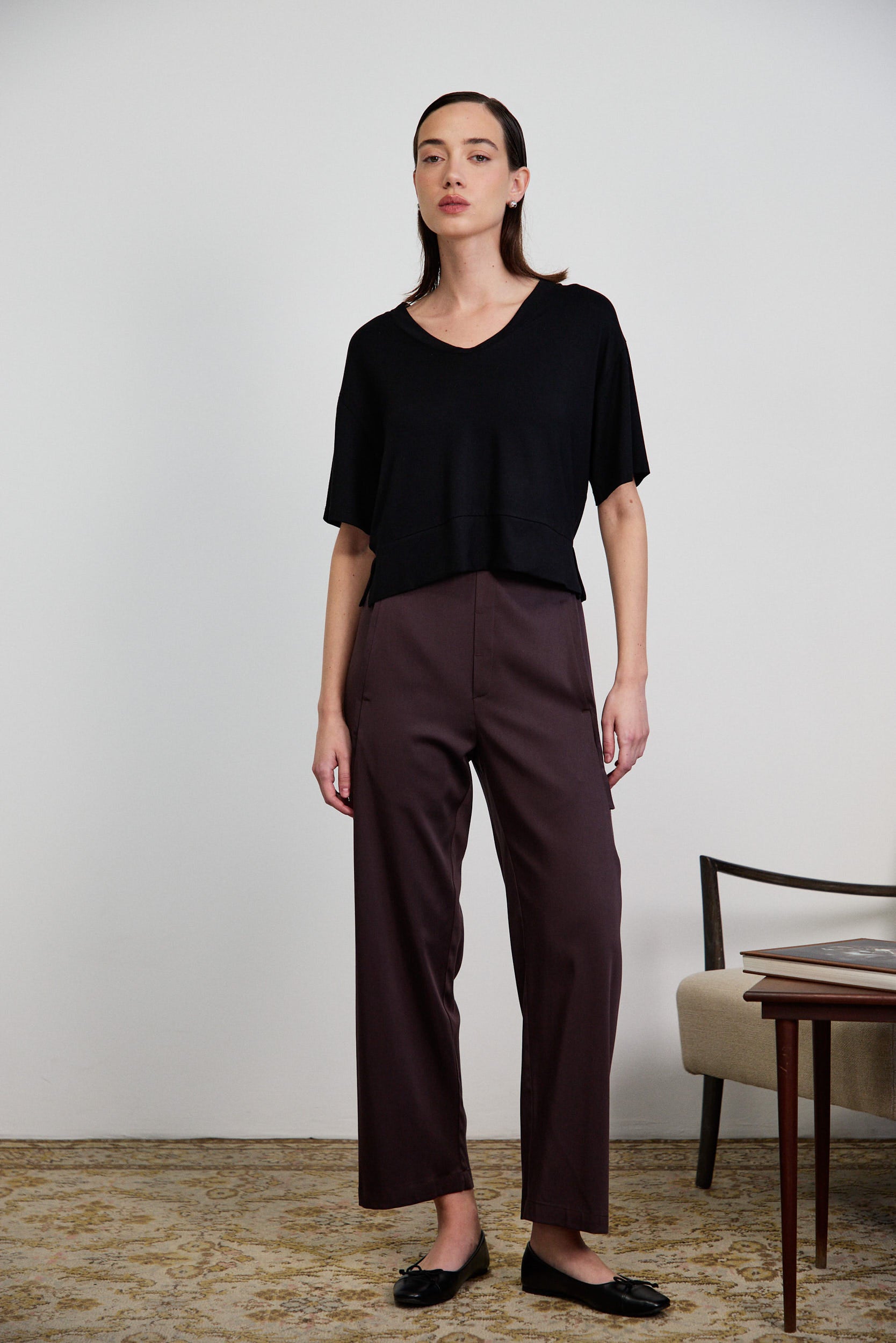מכנסי מקסים טנסל חום