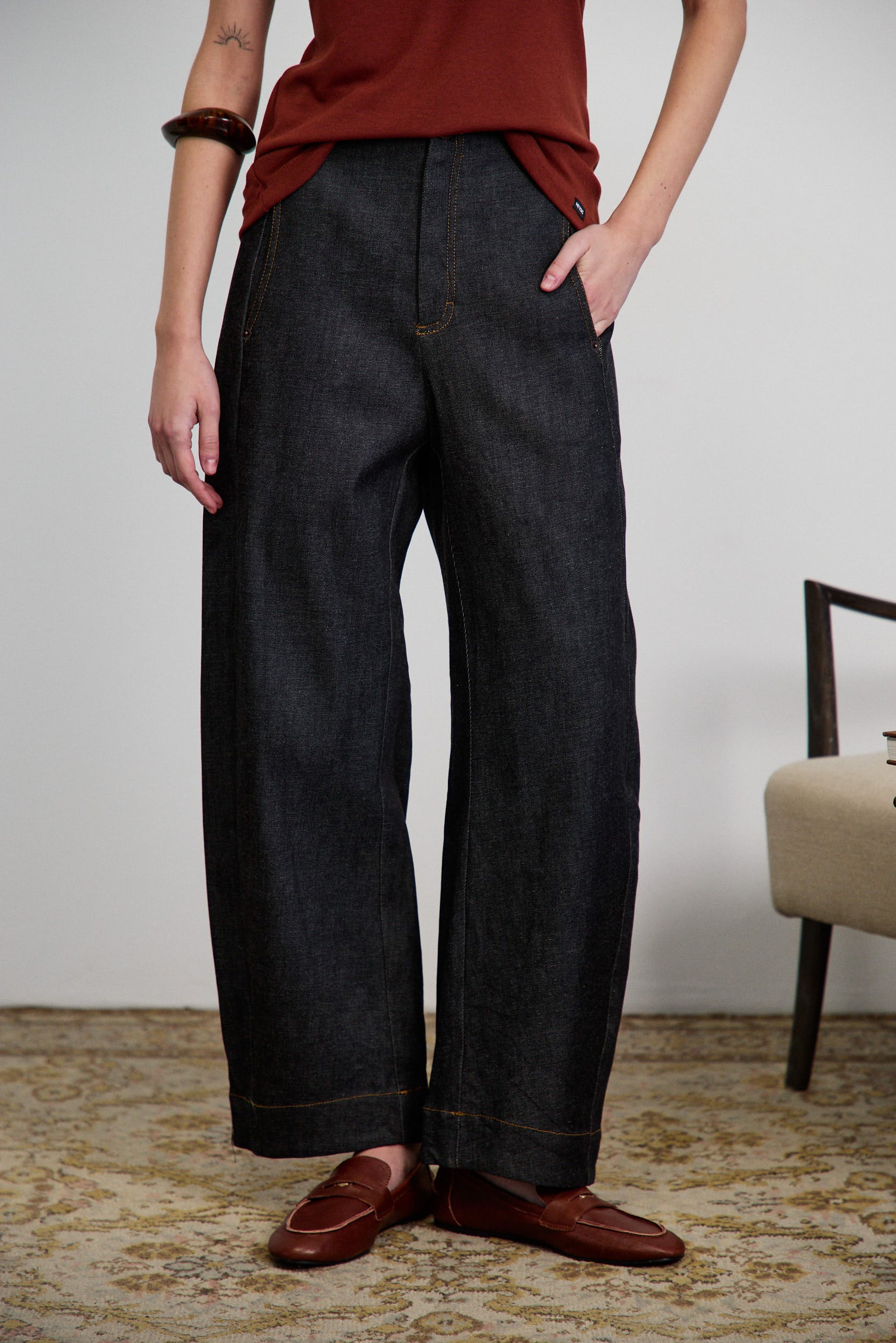 מכנסי ג׳סמין ג׳ינס שחור