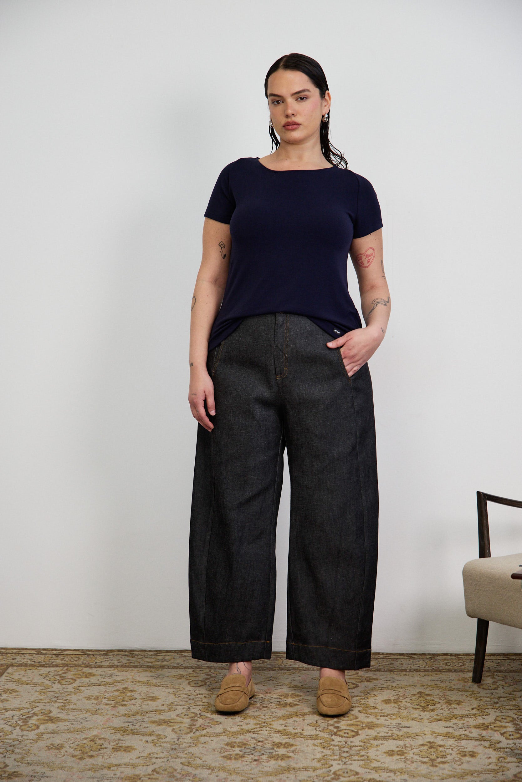 מכנסי ג׳סמין ג׳ינס שחור