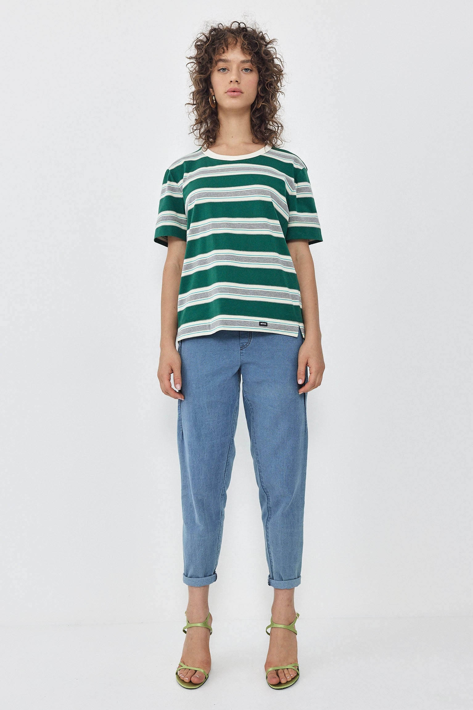 CHER T-Shirt S24 - Green / Cream