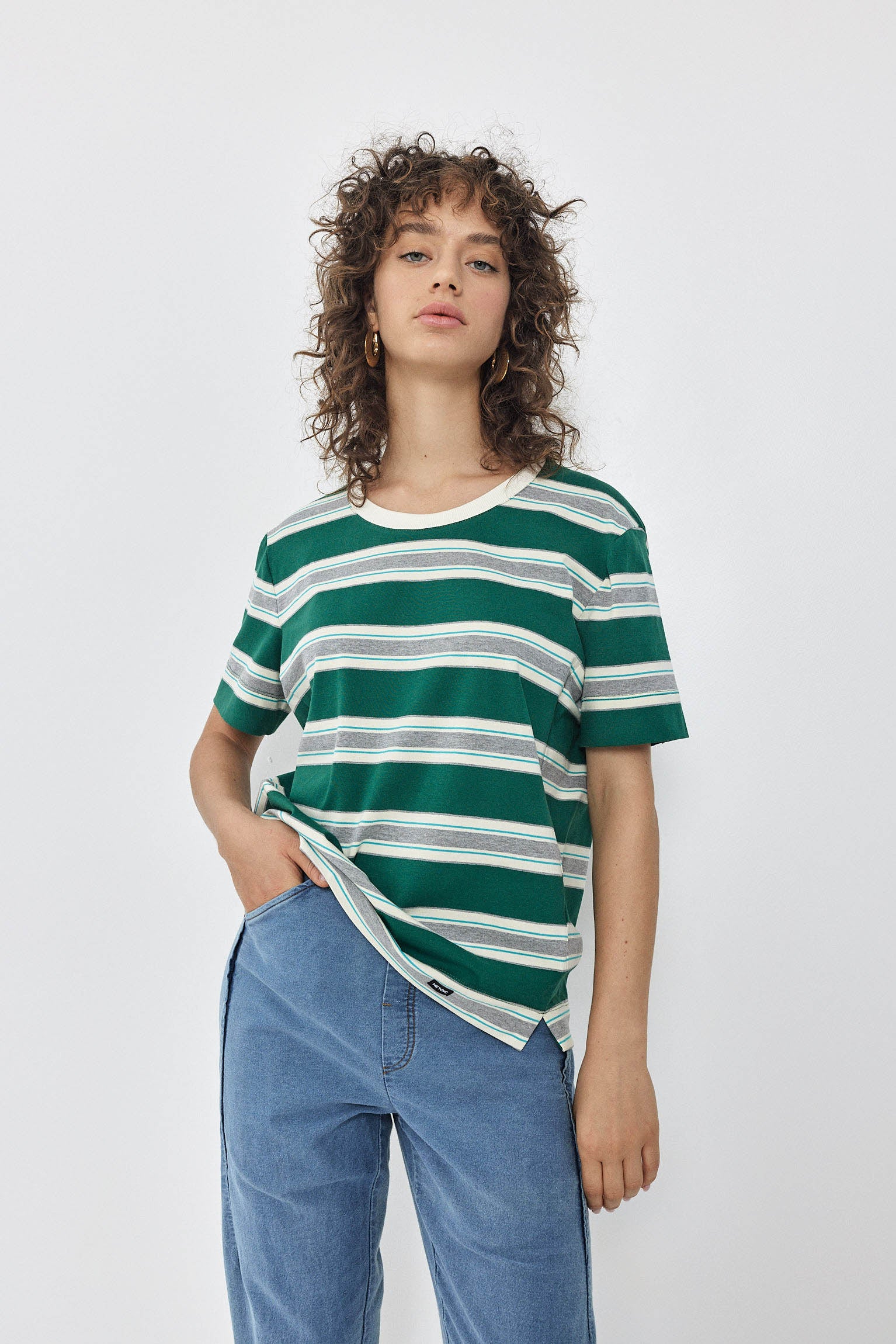 CHER T-Shirt S24 - Green / Cream