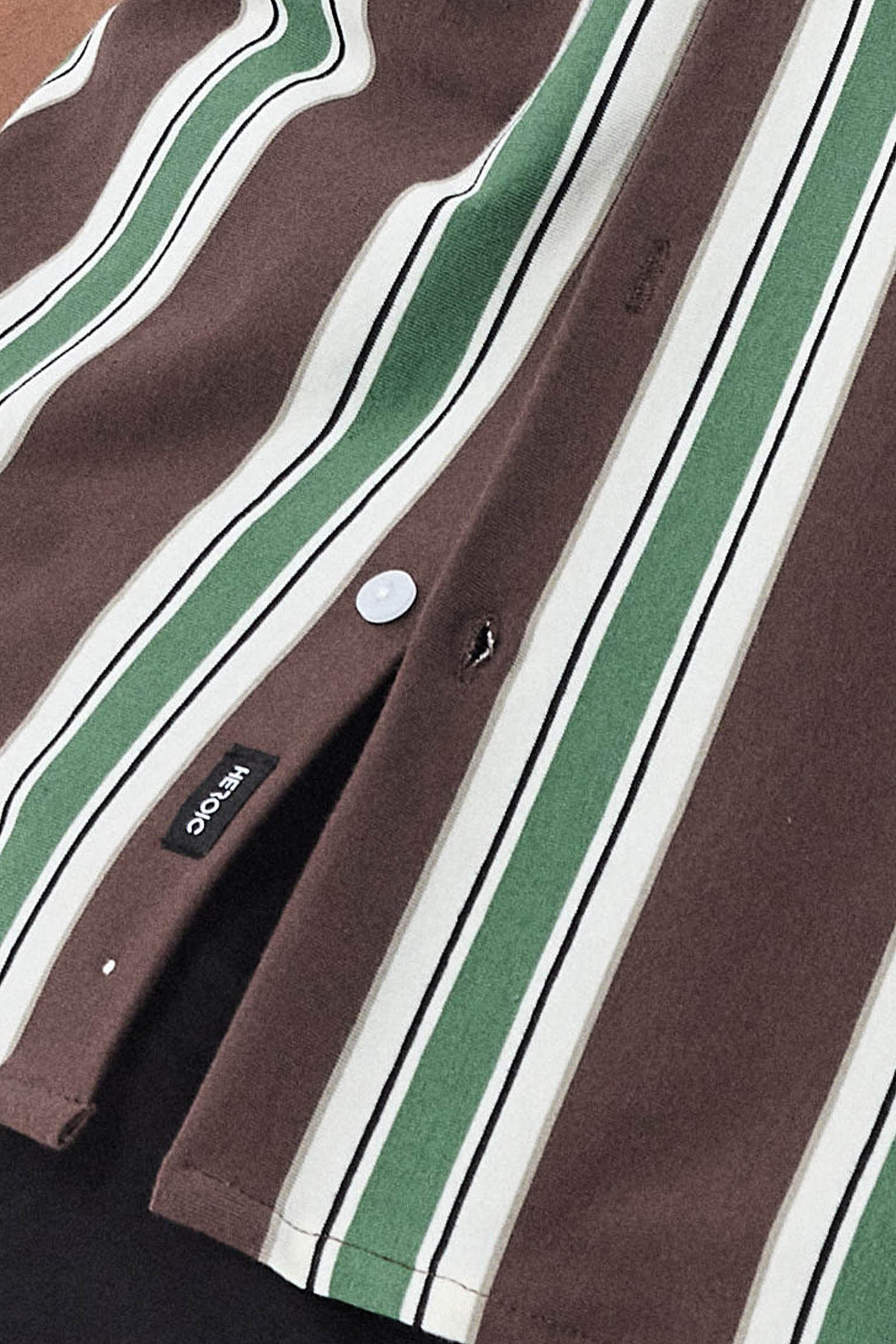 SHORT KAI Shirt S24 (XS-XL) - Brown / Light Green