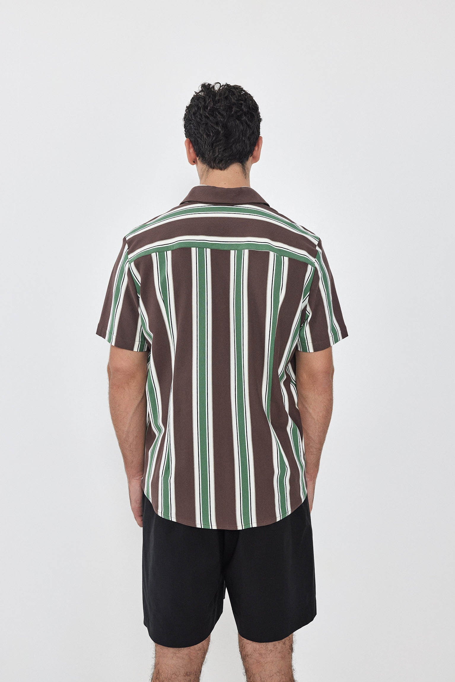 SHORT KAI Shirt S24 (XS-XL) - Brown / Light Green