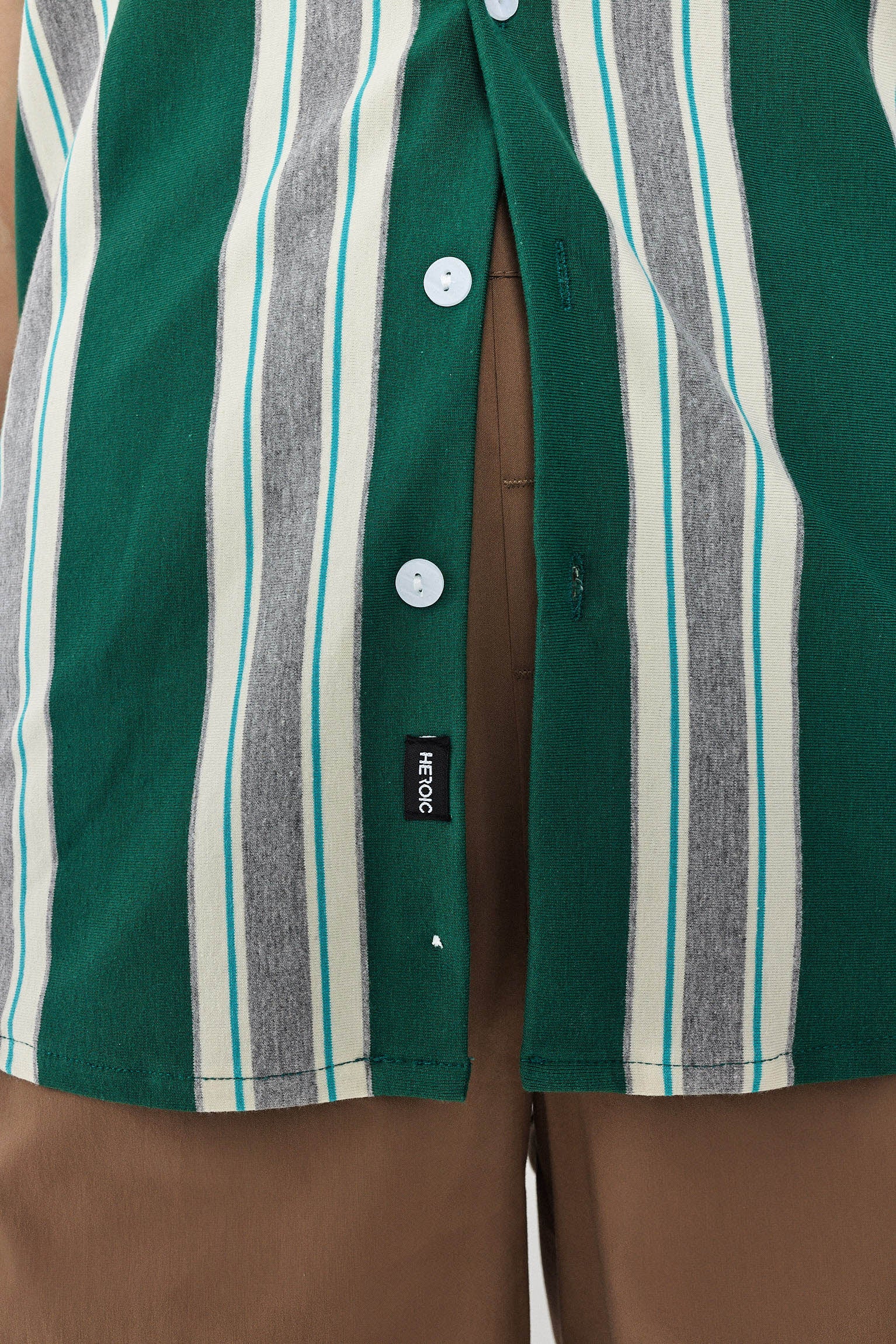 SHORT KAI Shirt S24 (XS-XL) - Green / Cream