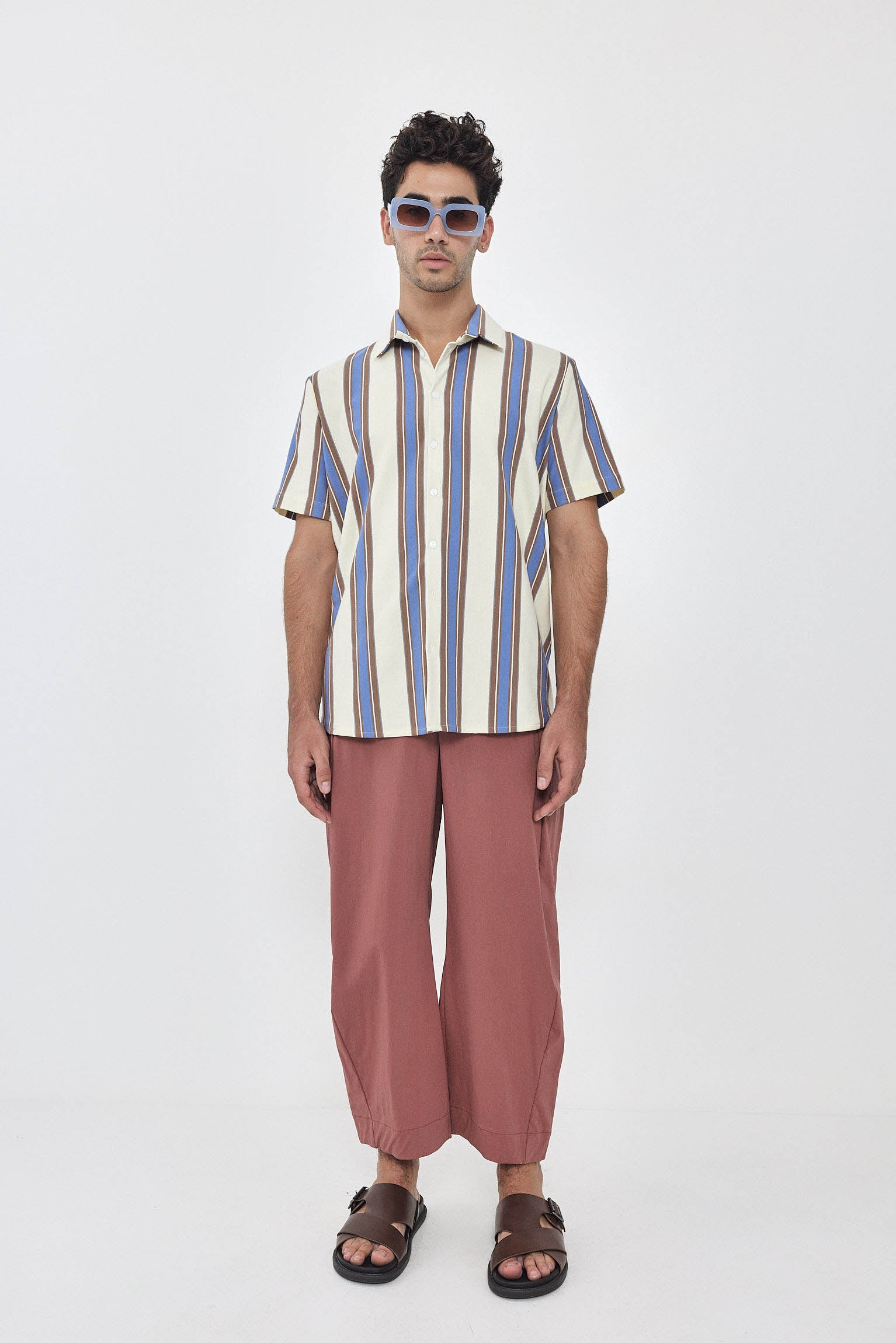 SHORT KAI Shirt S24 (XS-XL) - Cream / Coffee