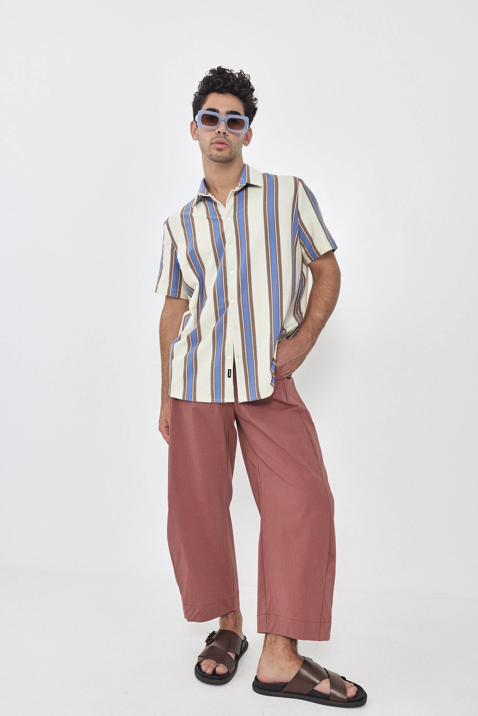 SHORT KAI Shirt S24 (XS-XL) - Cream / Coffee