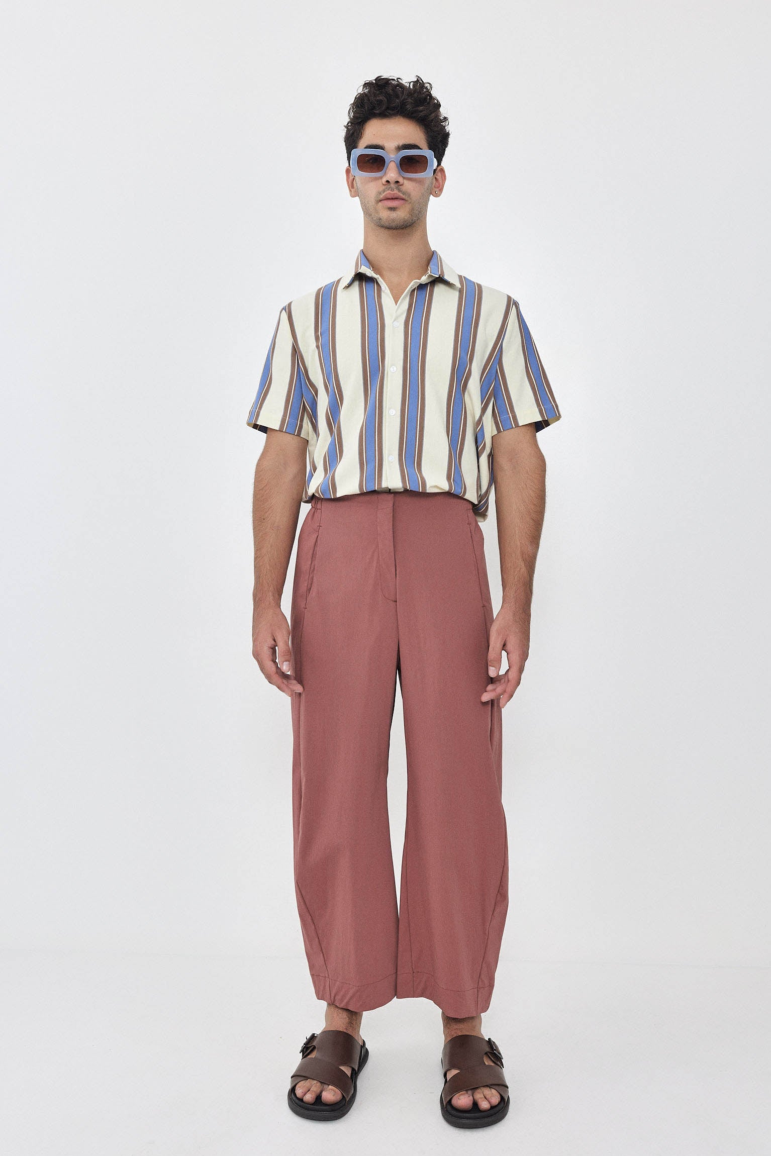 SHORT KAI Shirt S24 (XS-XL) - Cream / Coffee