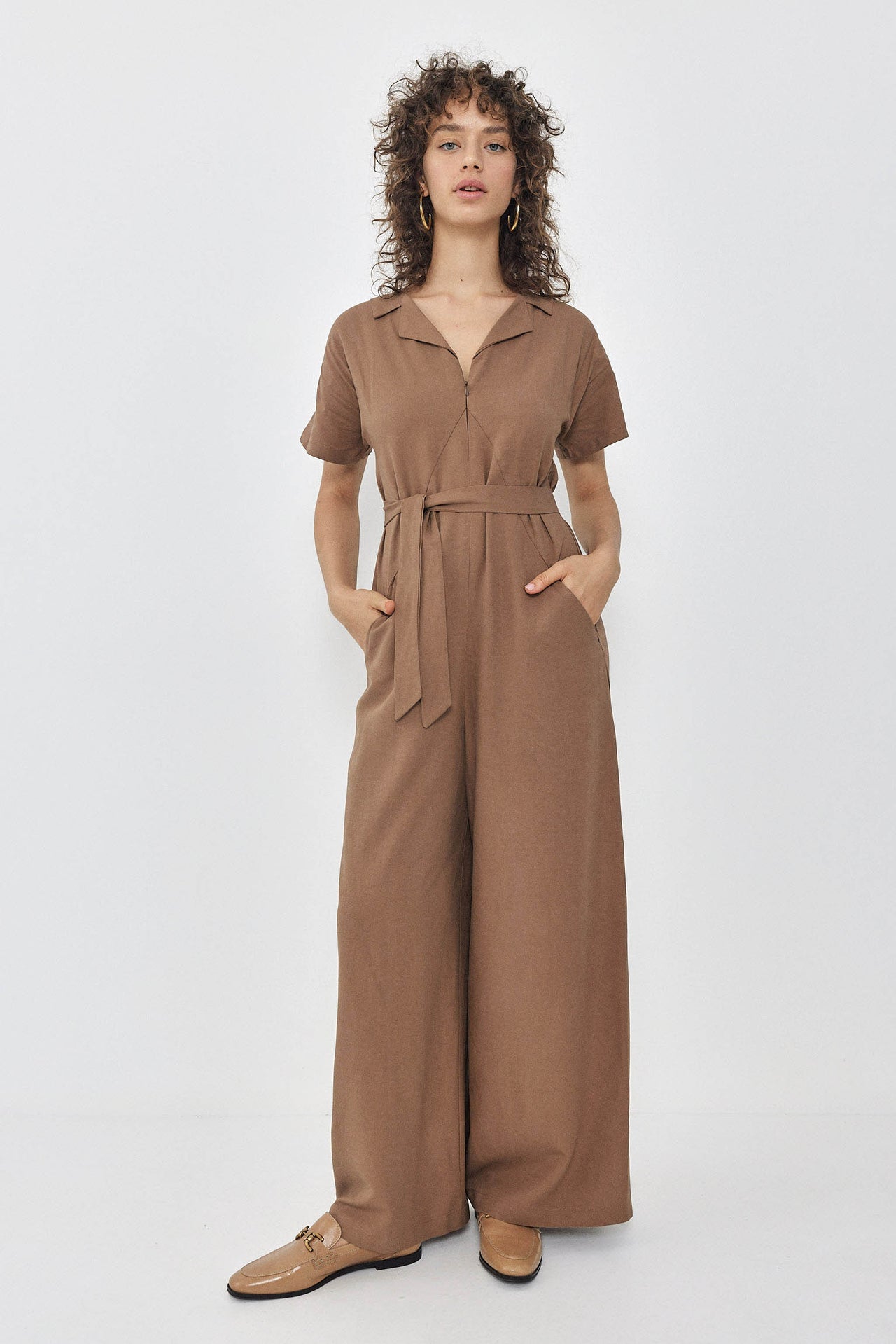 ALINA Jumpsuit S24 (S-M) - Camel