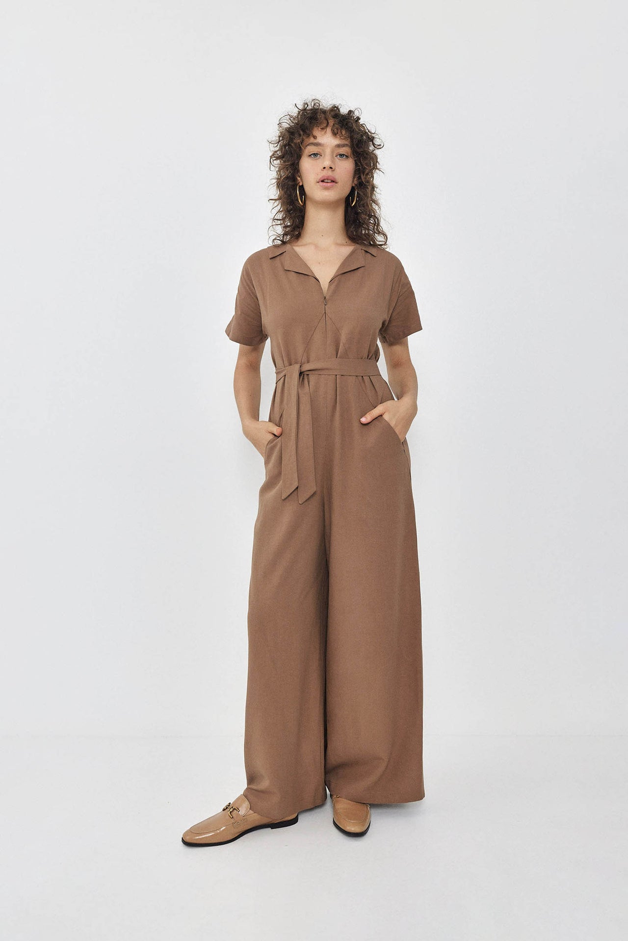 ALINA Jumpsuit S24 (S-M) - Camel