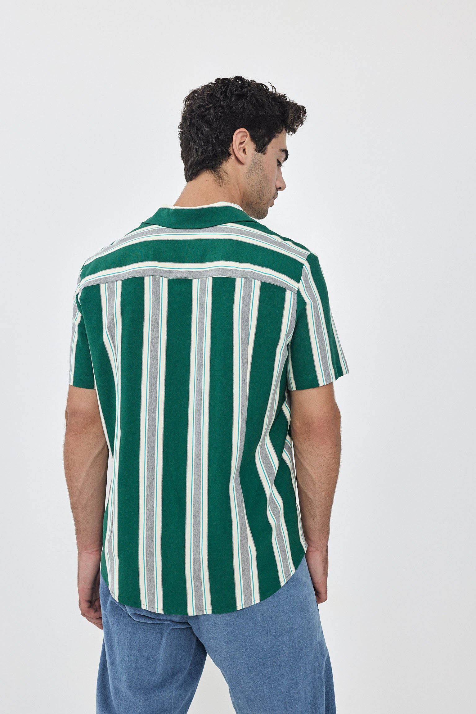 SHORT KAI Shirt S24 (XS-XL) - Green / Cream
