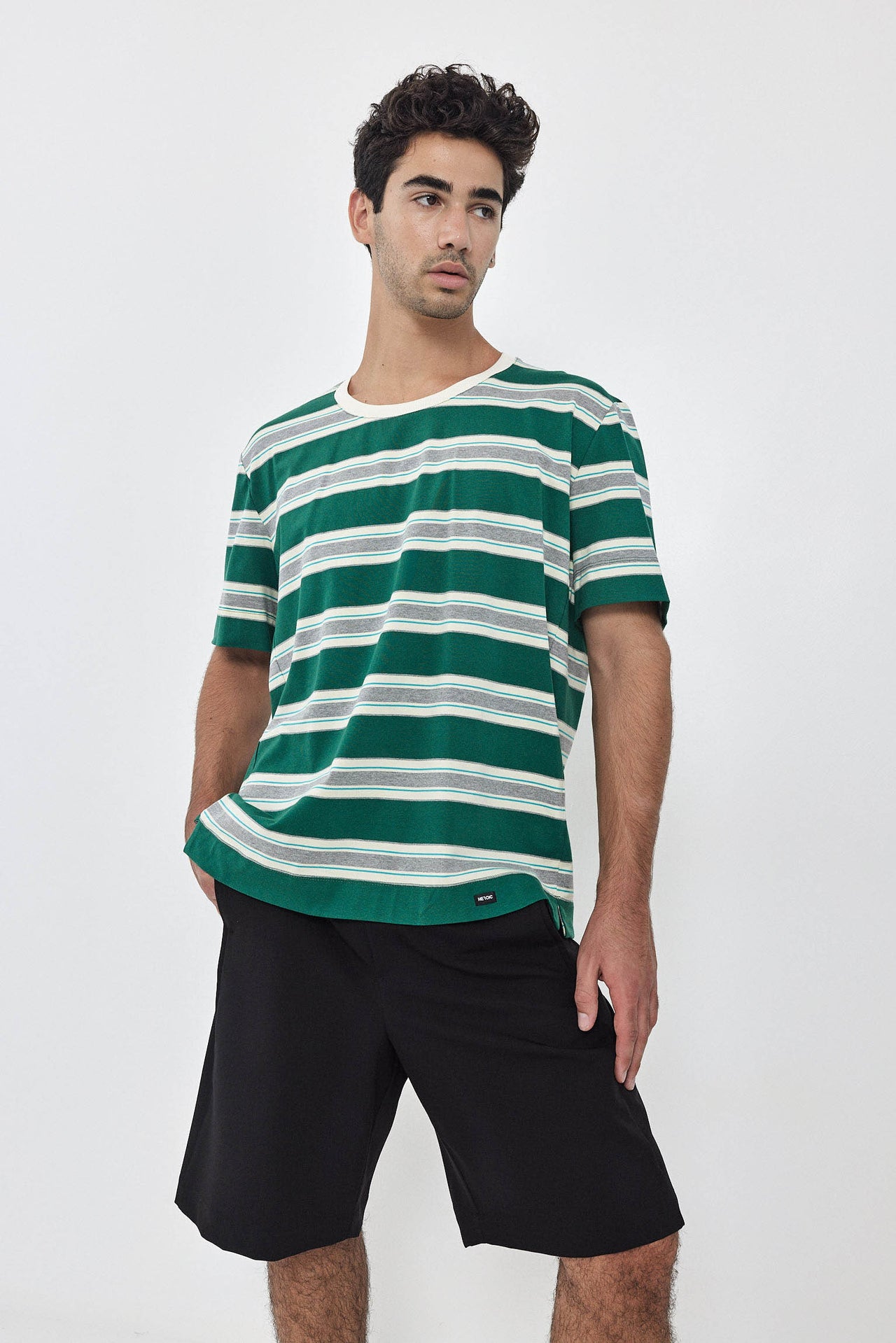 CHER T-Shirt S24 (0-3) - Green / Cream