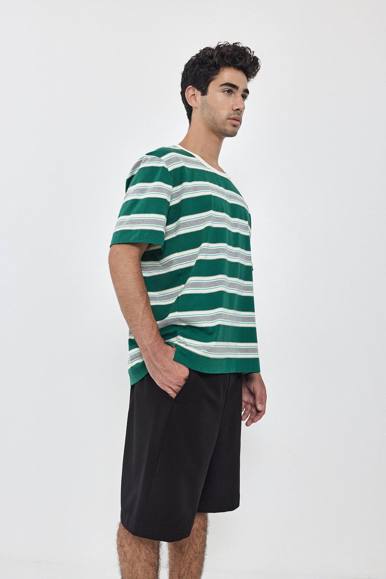 CHER T-Shirt S24 (0-3) - Green / Cream
