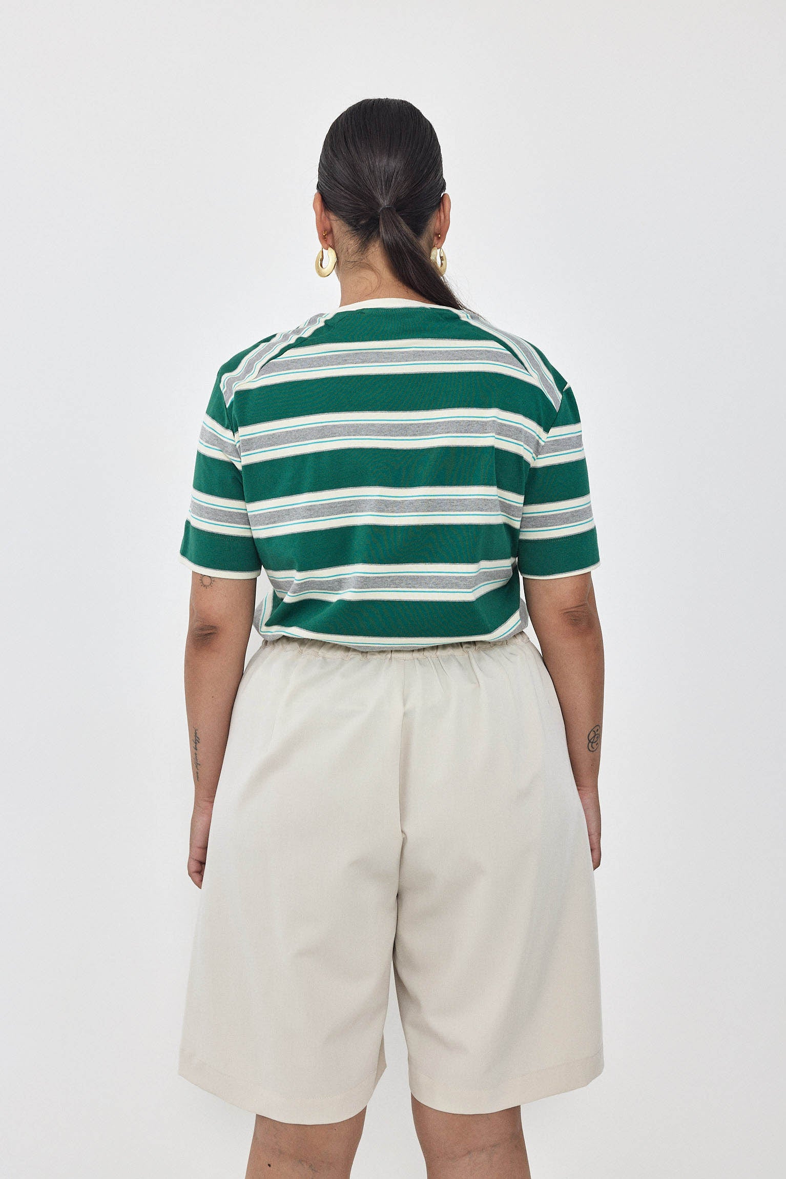 CHER T-Shirt S24 - Green / Cream
