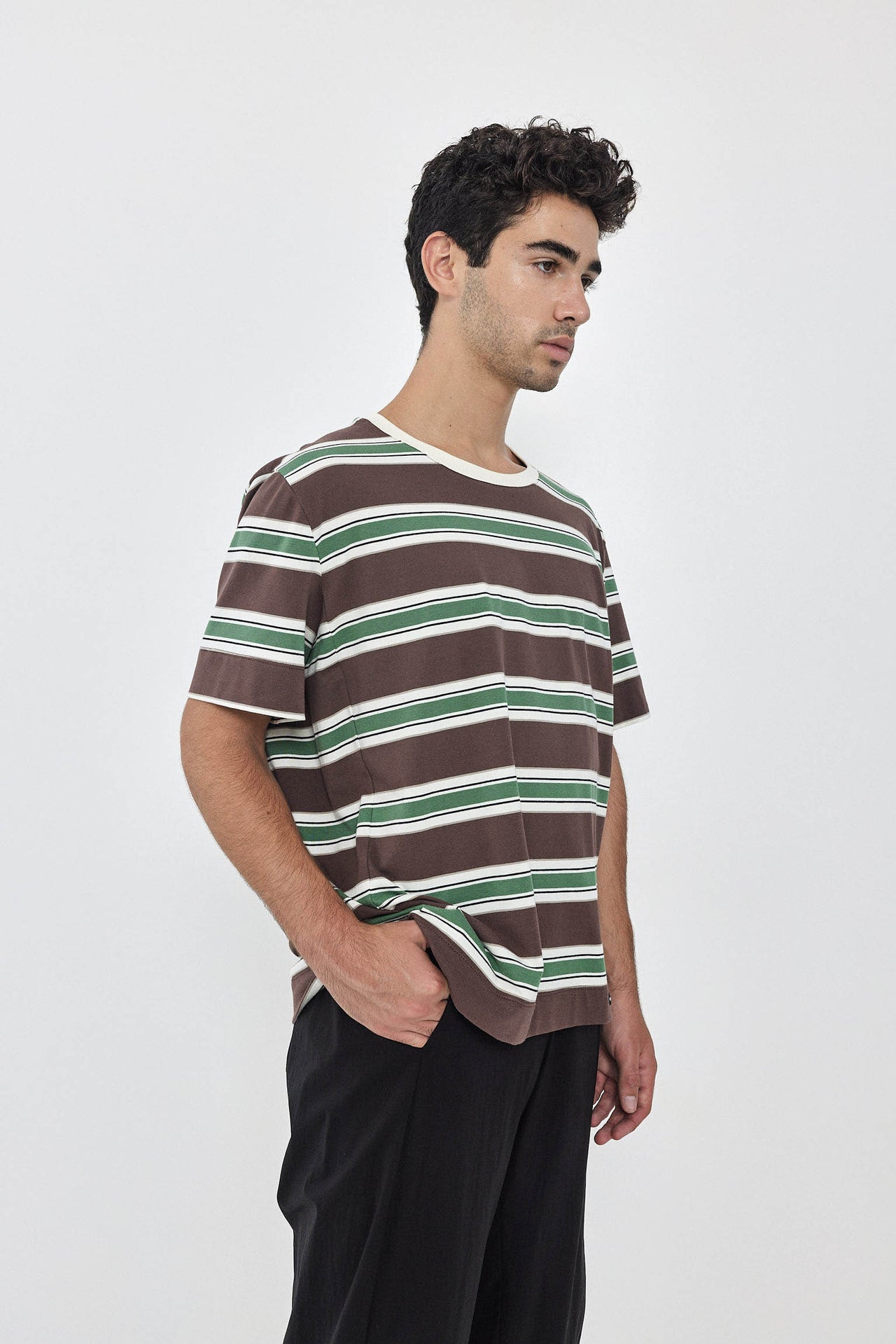 CHER T-Shirt S24 (0-3) - Brown / Light Green