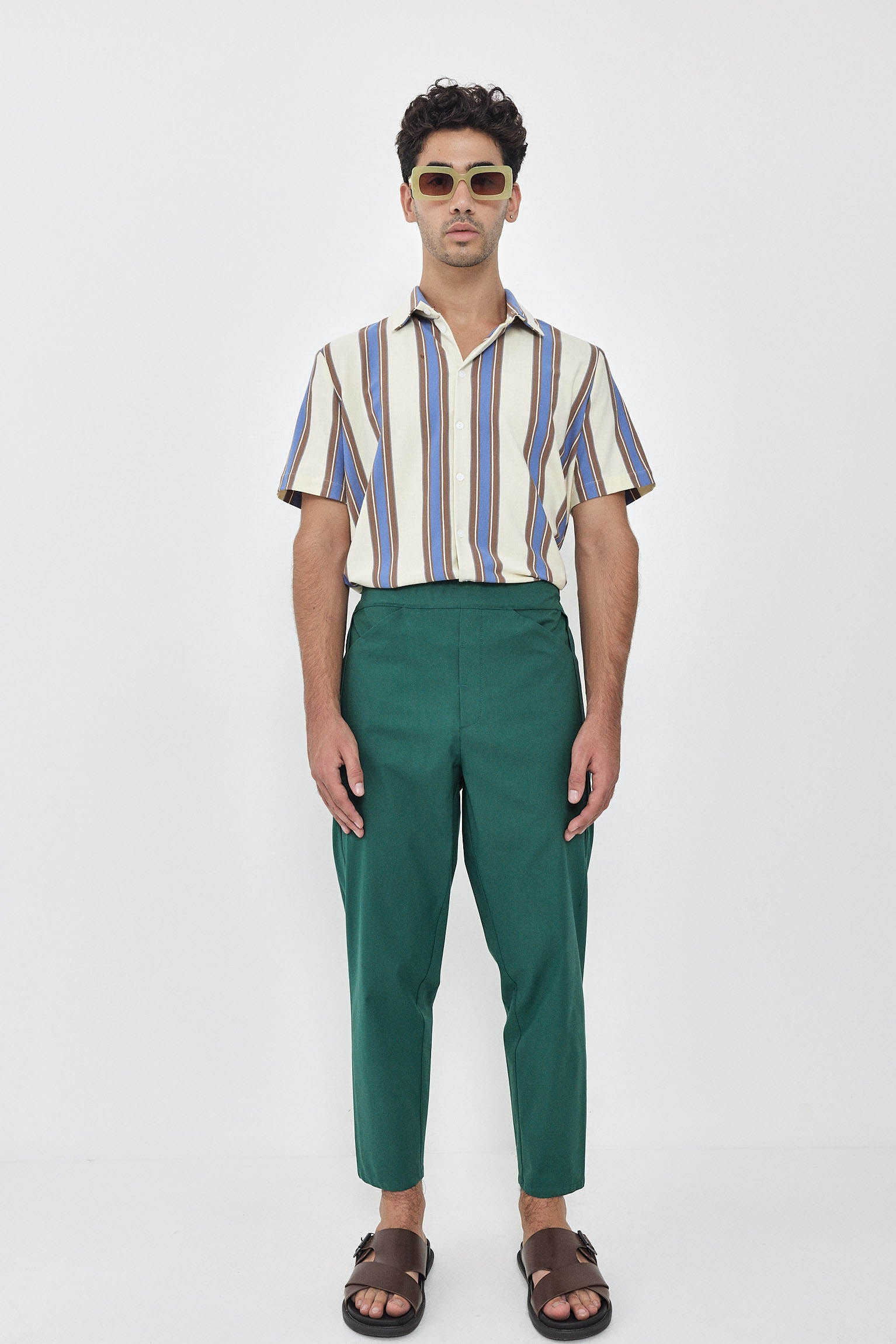 SHORT KAI Shirt S24 (XS-XL) - Cream / Coffee