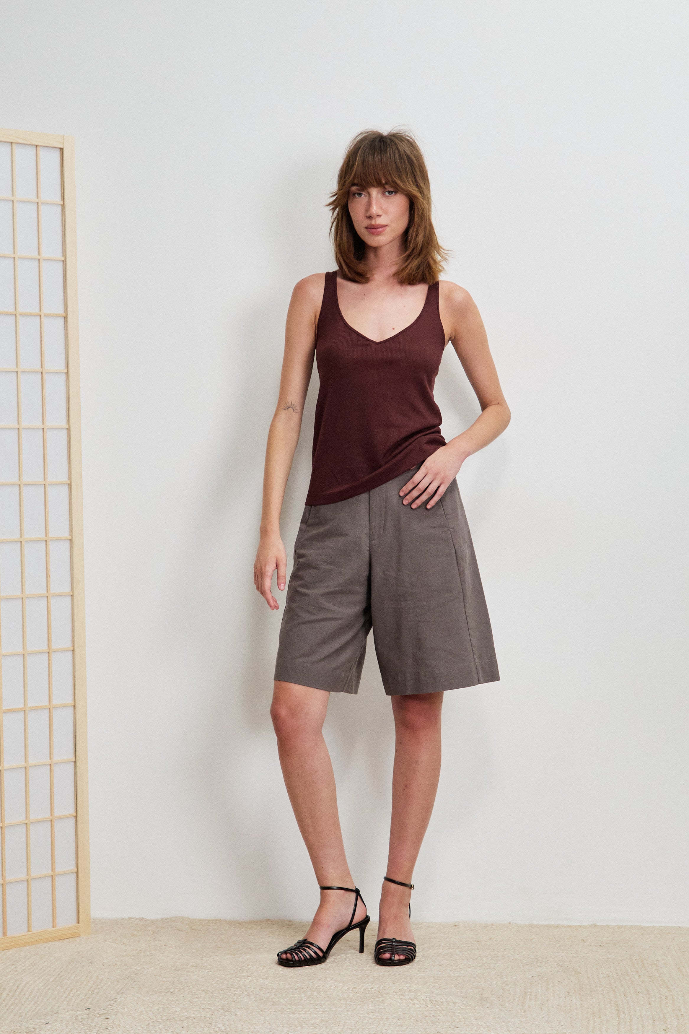 גופיית ג׳ייסון ריב בורגנדי