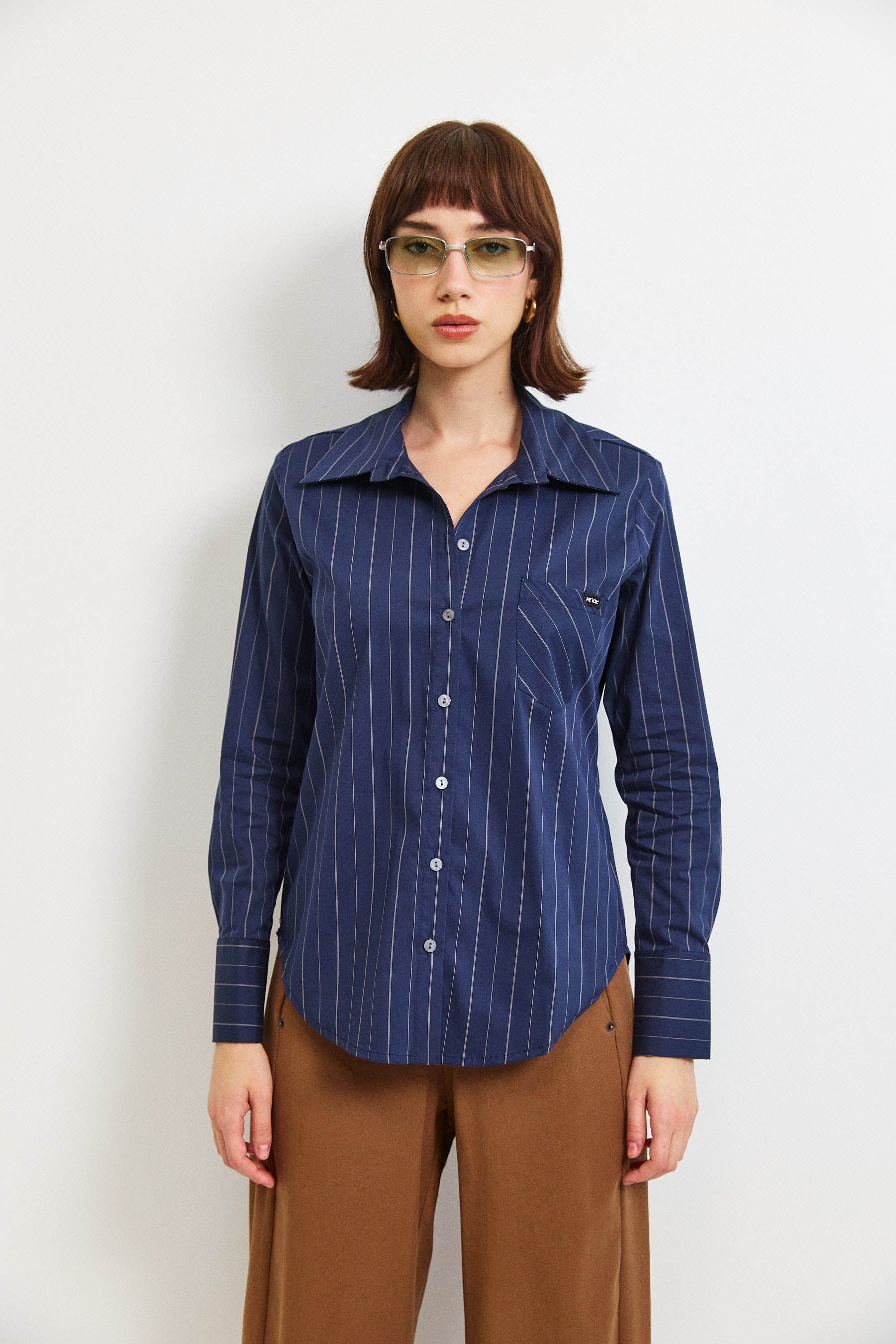 חולצת קאי פסים נייבי