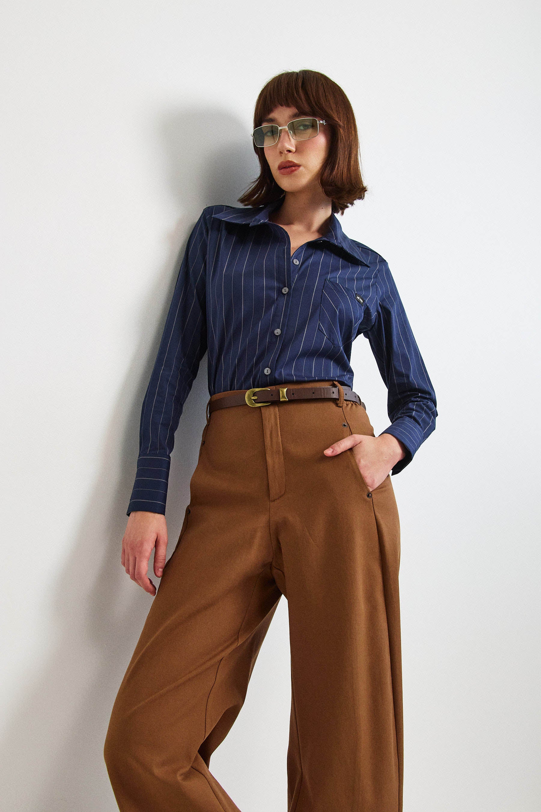 חולצת קאי פסים נייבי