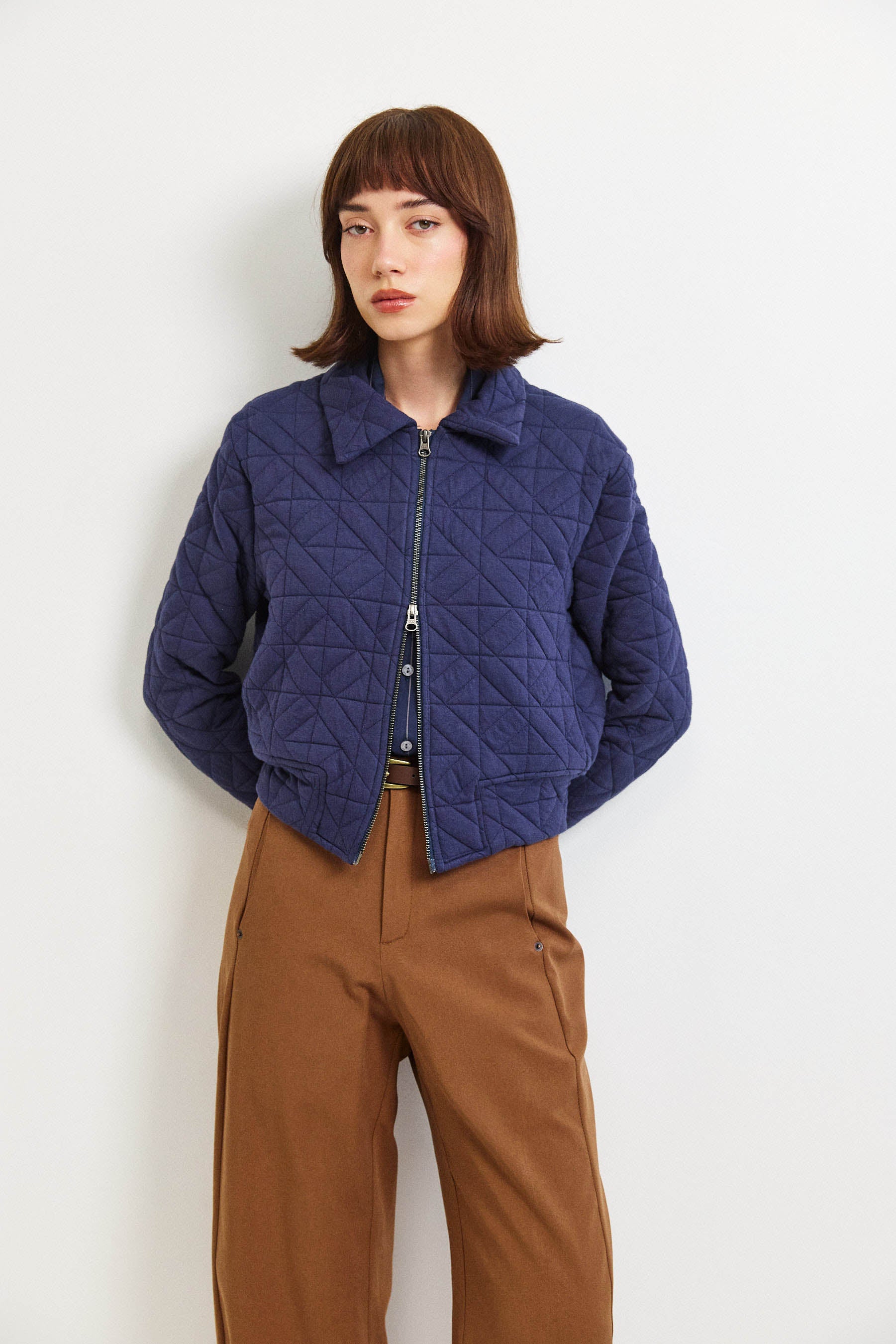 ג'קט קנדי קצר נייבי