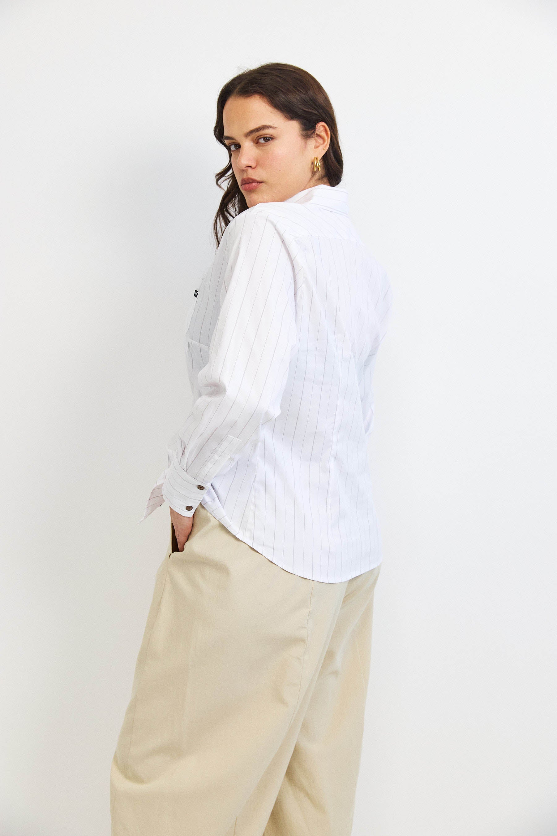 חולצת קאי פסים לבן