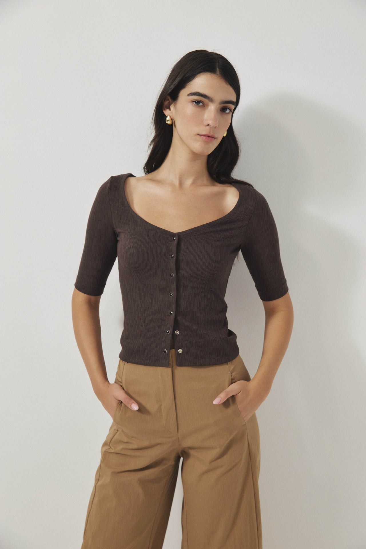 PERLA Top S25 (XS-2XL) - Brown
