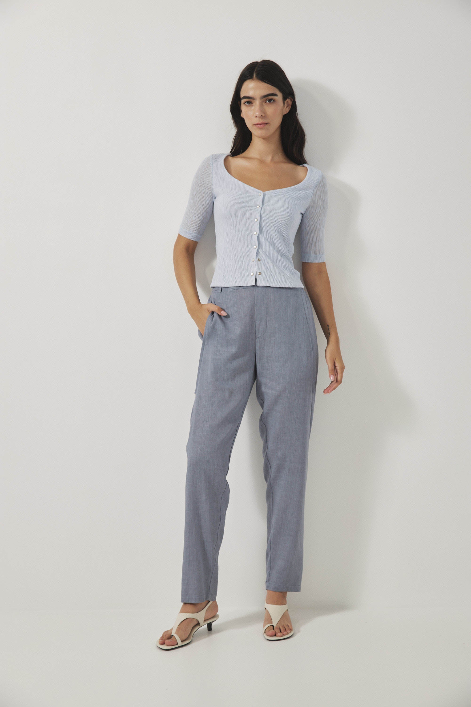 MAX Linen Pants S25 - Ice