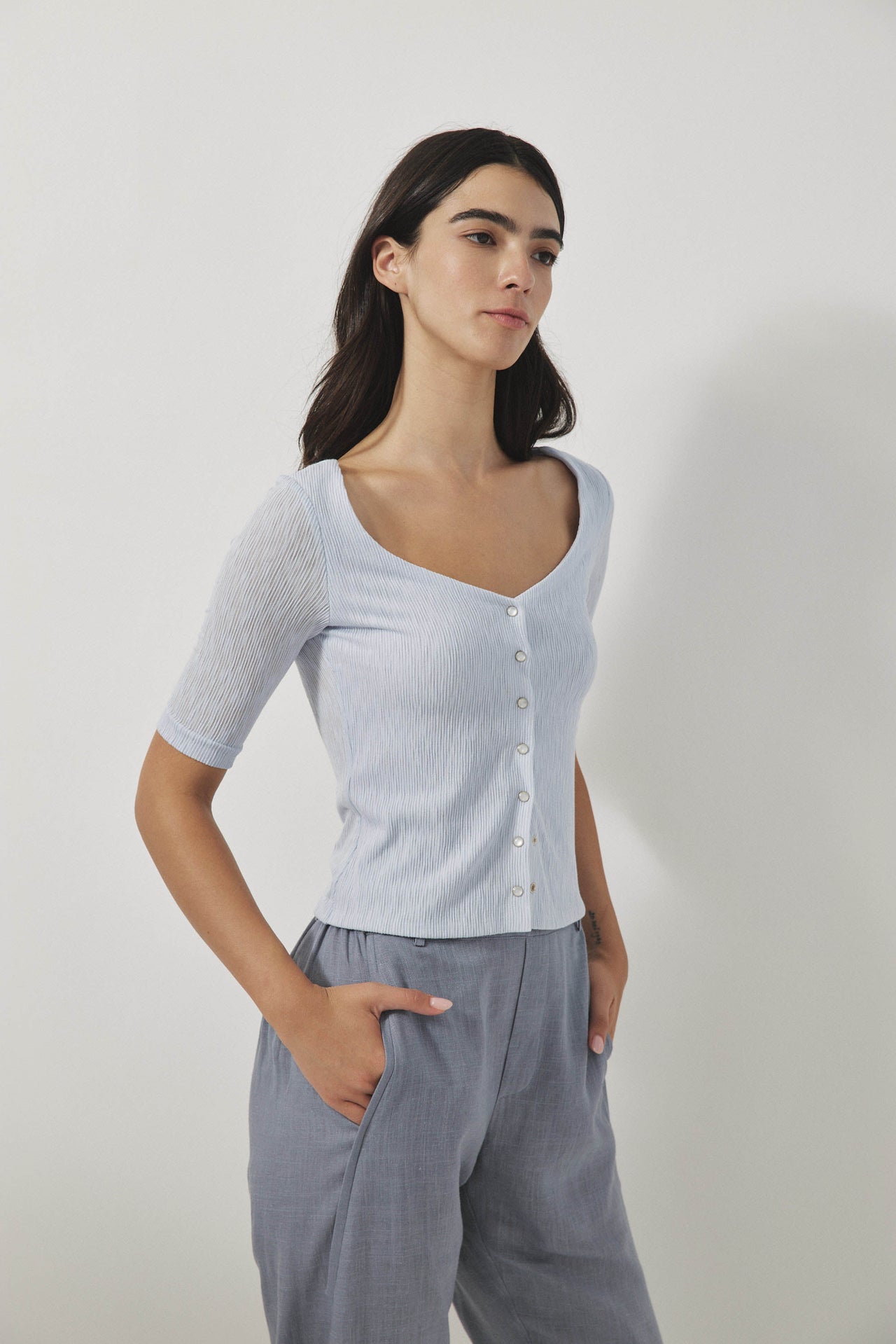PERLA Top S25 (XS-2XL) - Sky Blue