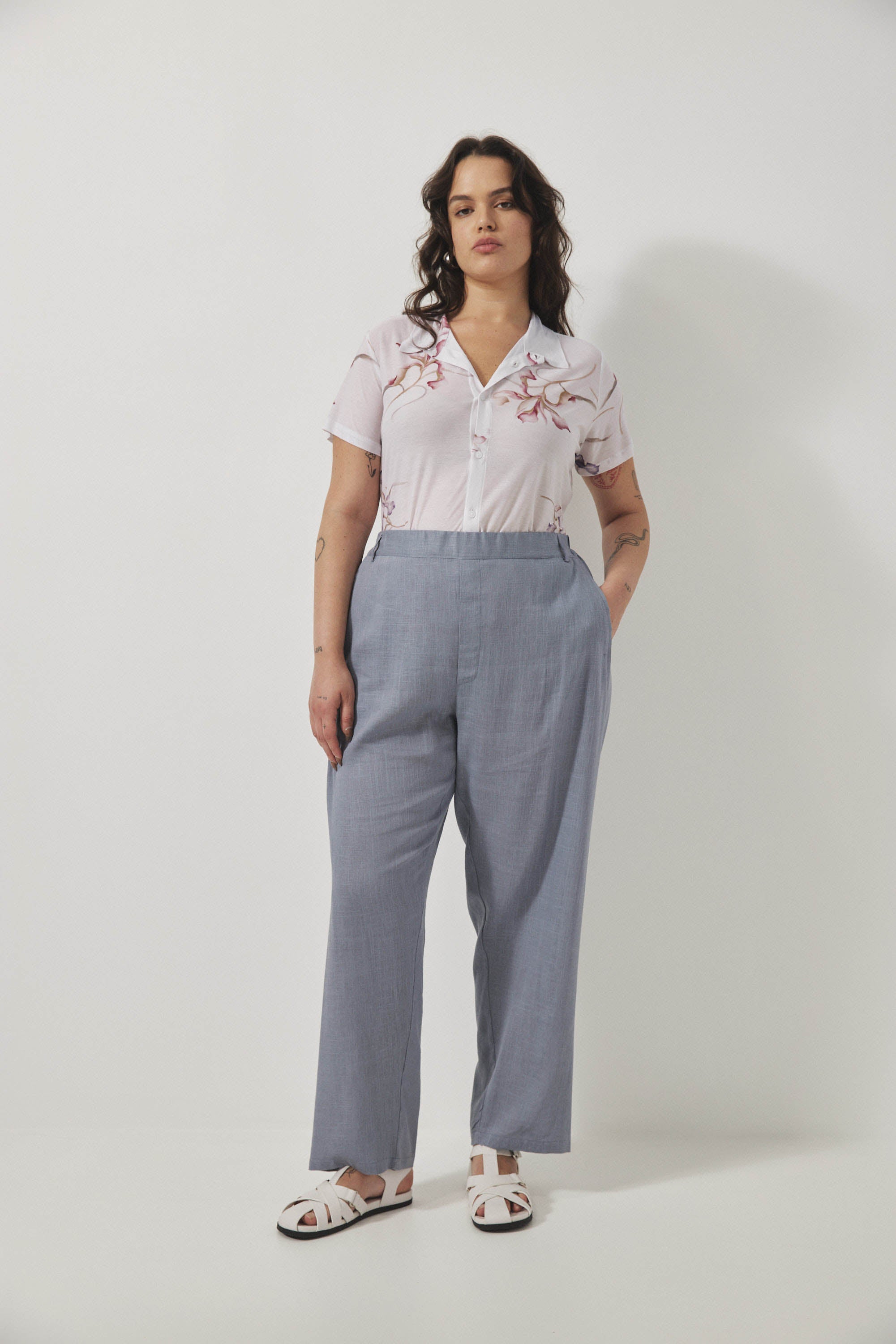 MAX Linen Pants S25 - Ice