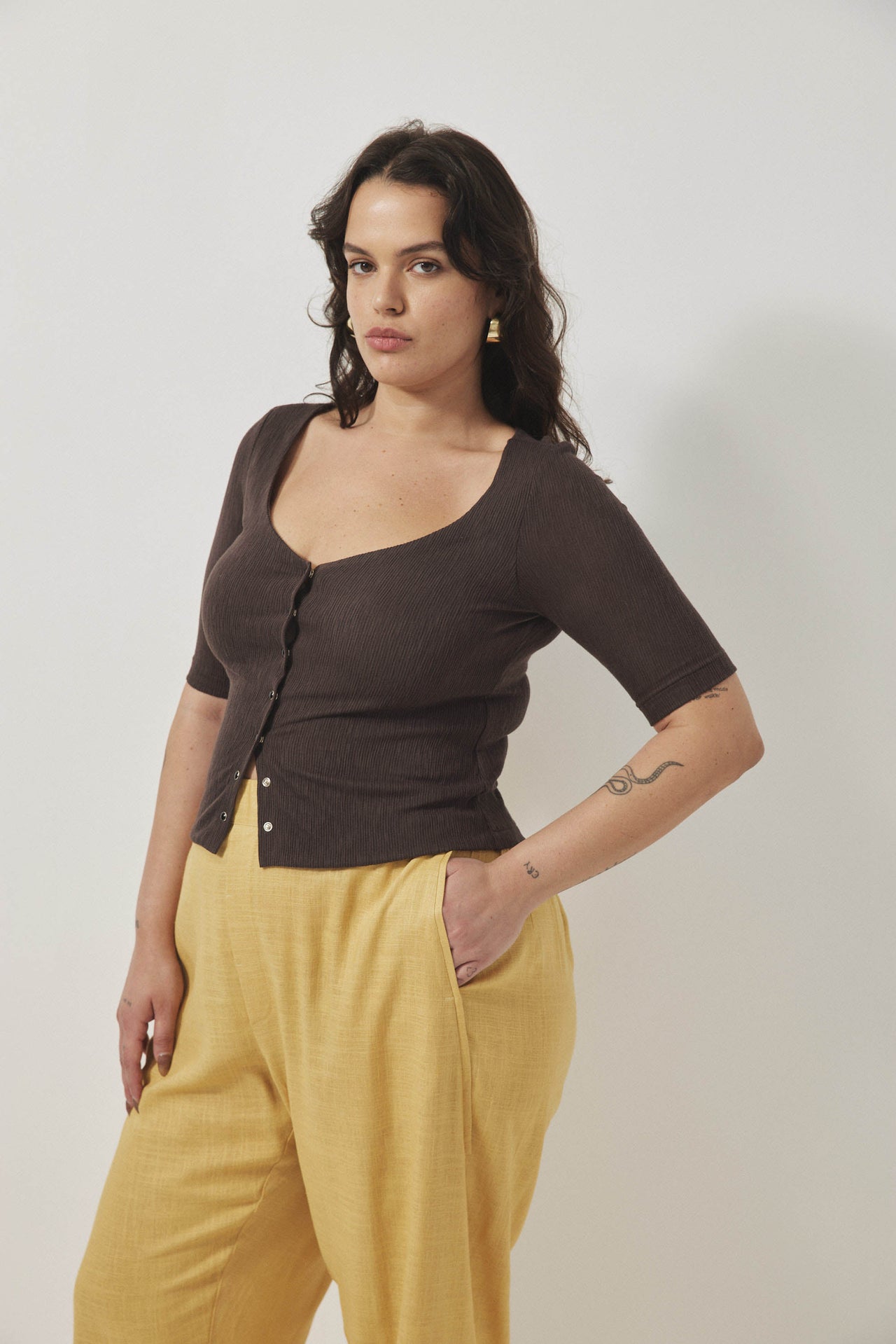 PERLA Top S25 (XS-2XL) - Brown