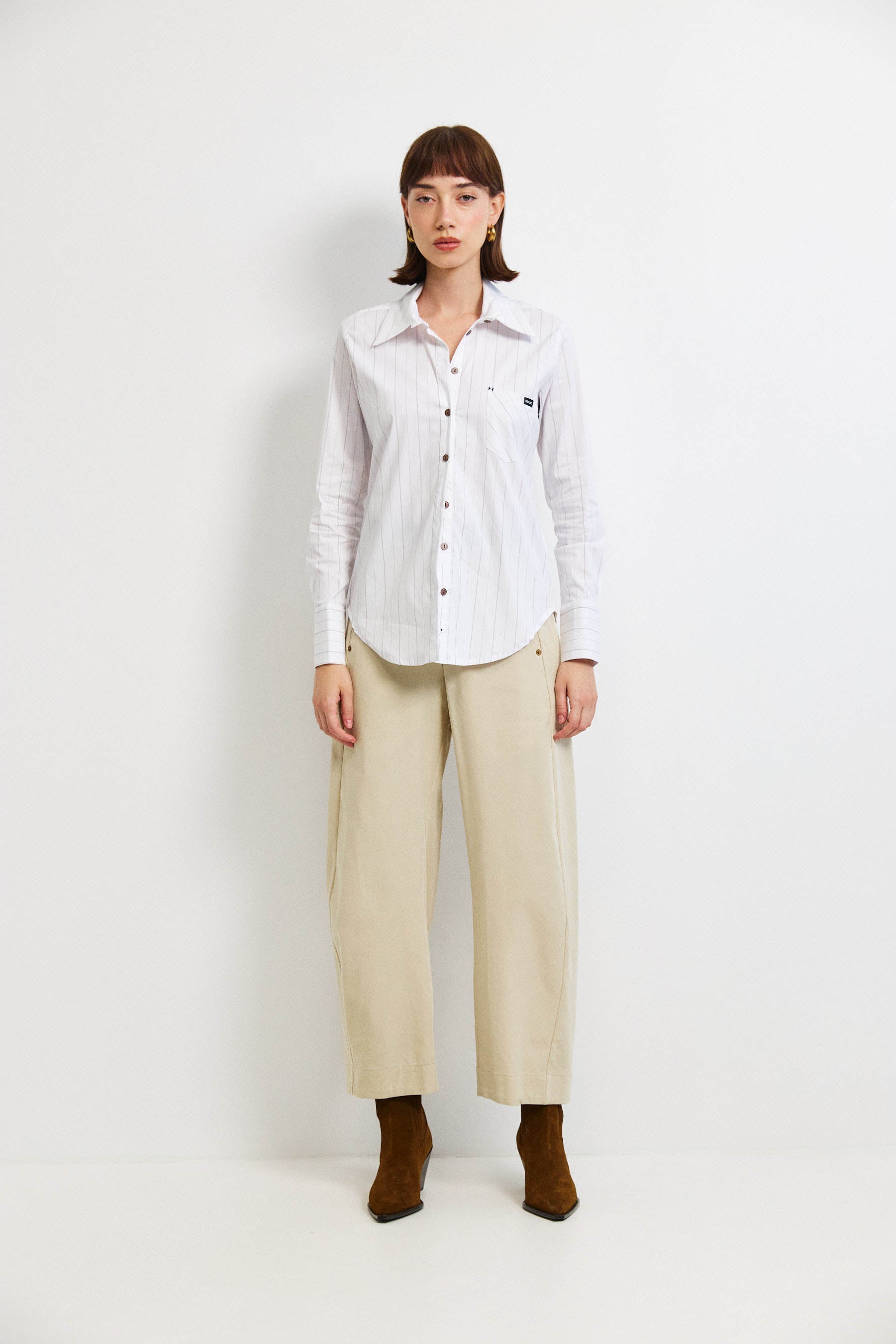 חולצת קאי פסים לבן