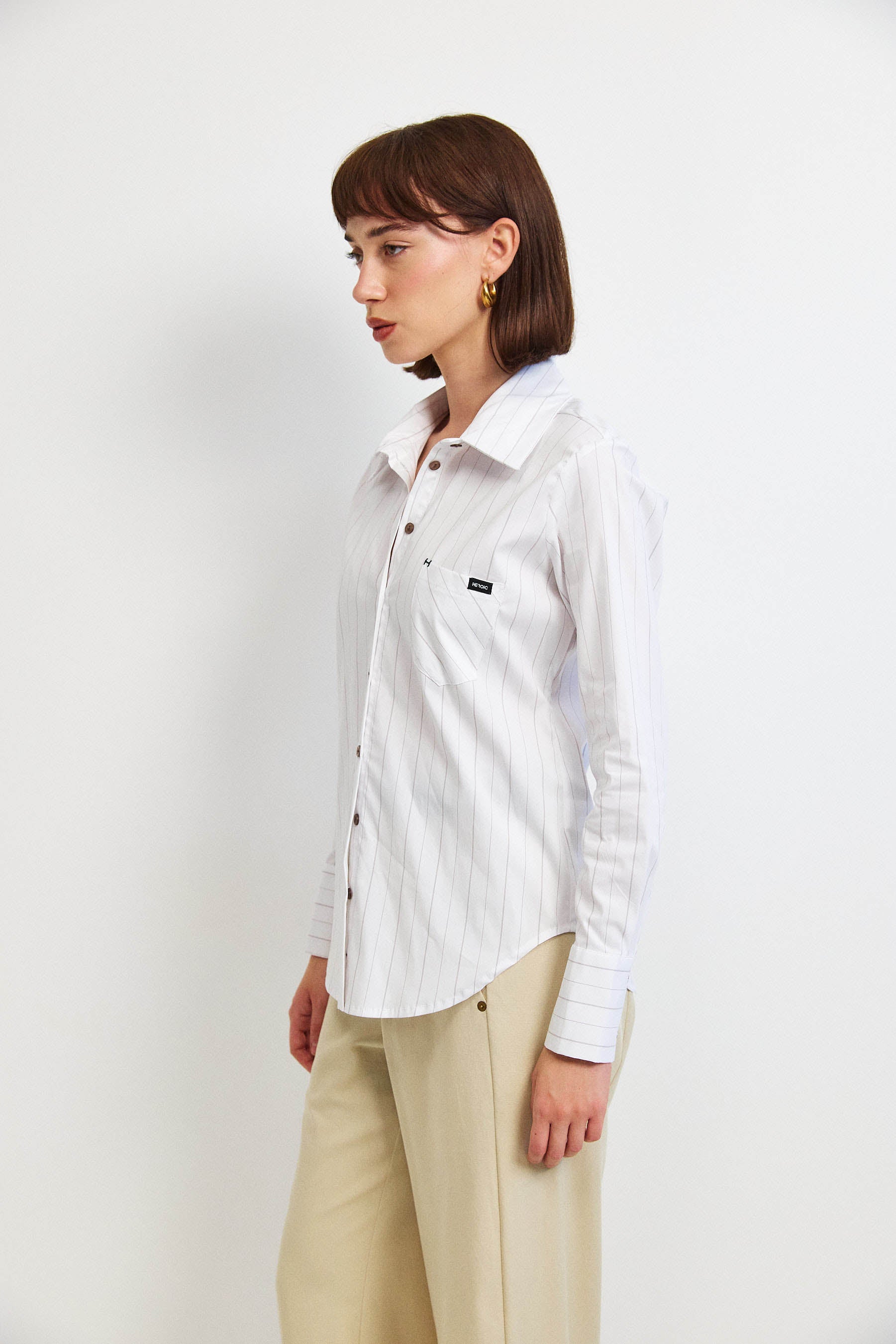 חולצת קאי פסים לבן