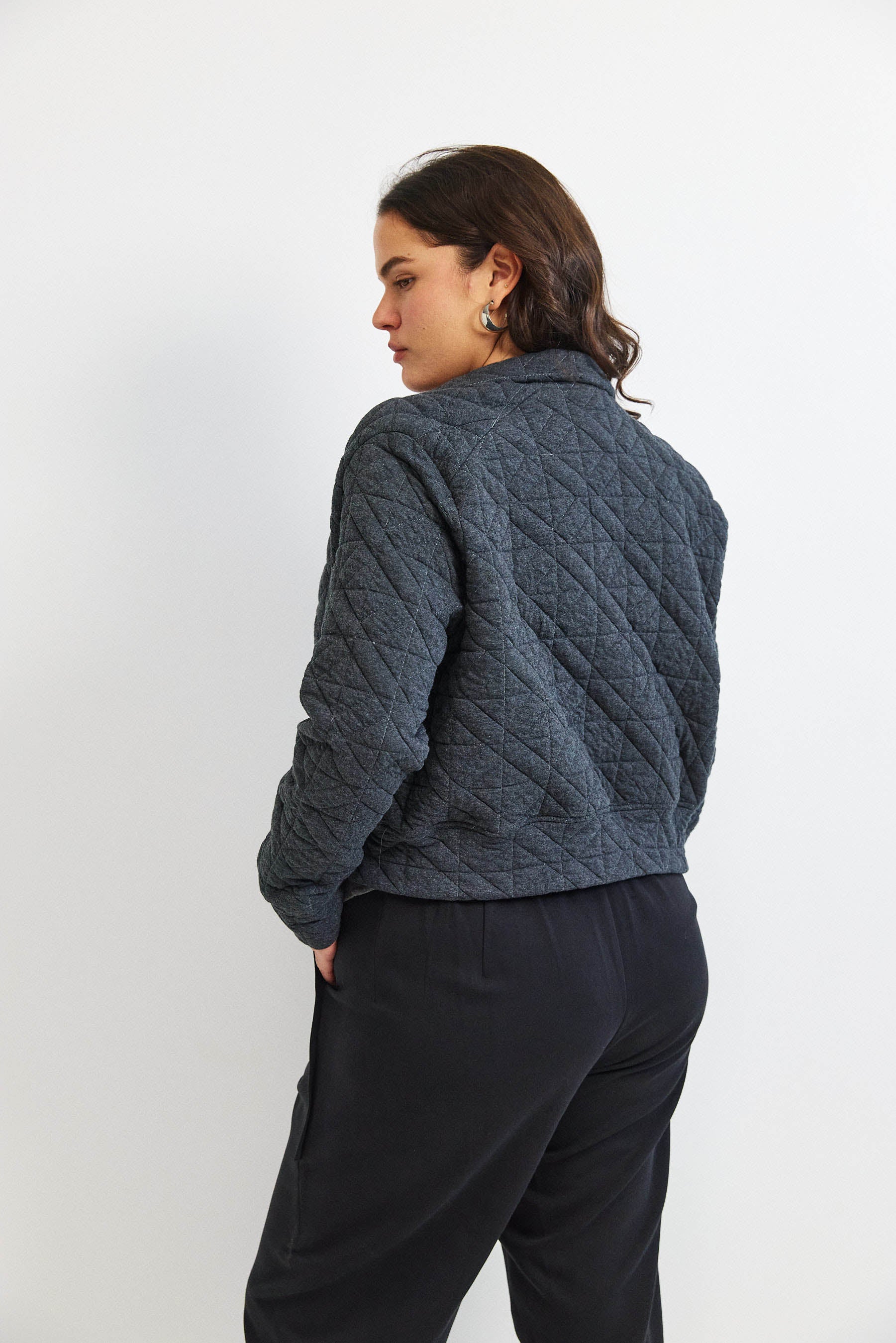 ג'קט קנדי קצר אפור