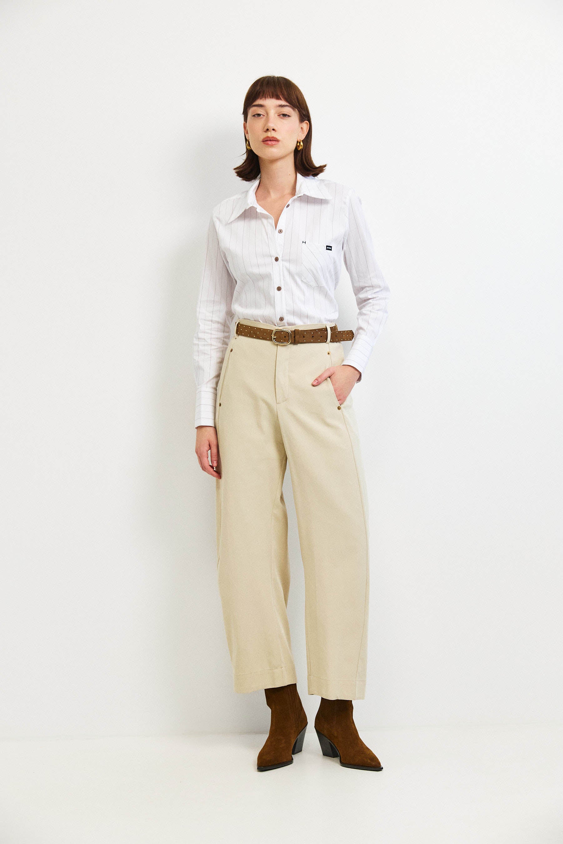 חולצת קאי פסים לבן