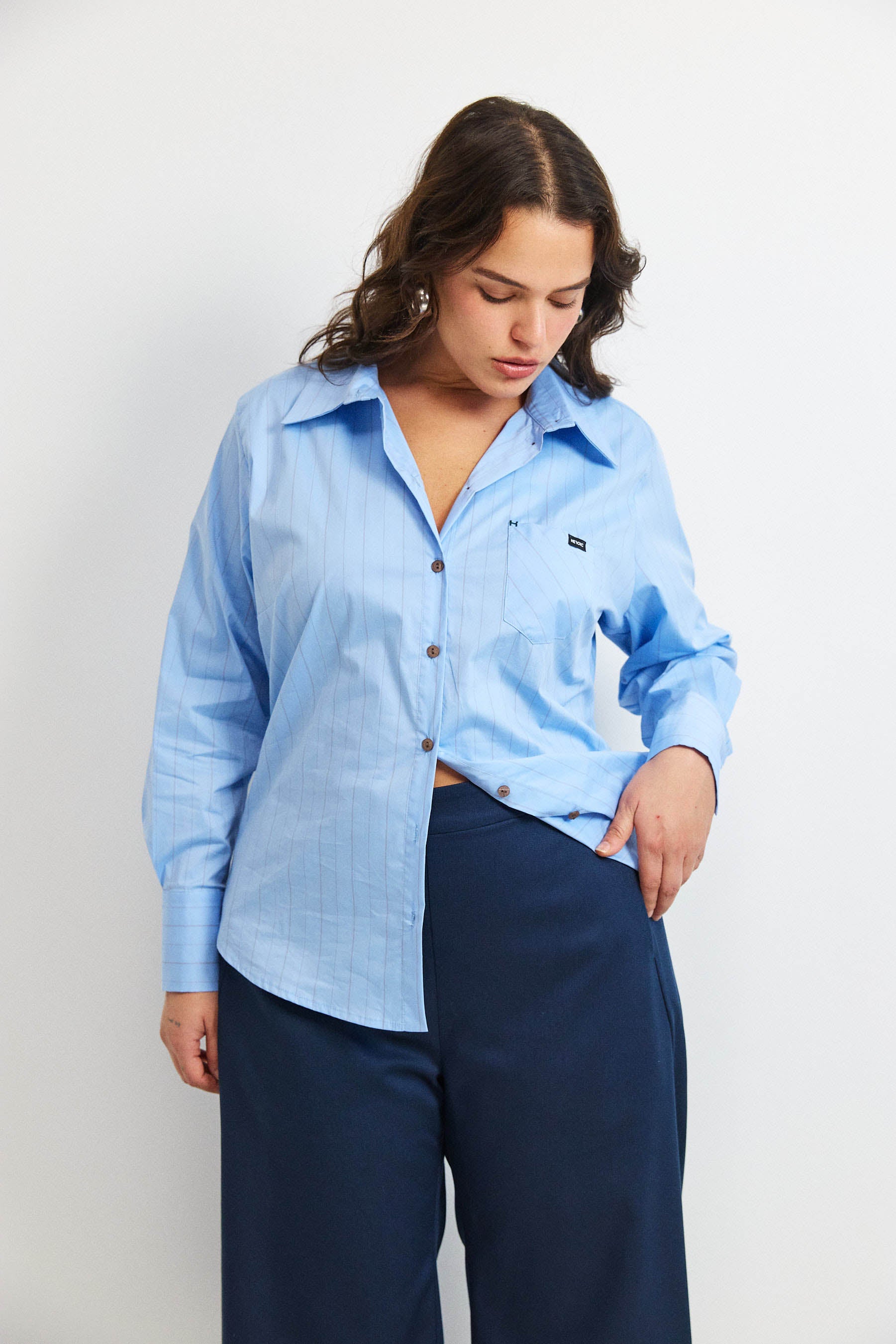 חולצת קאי פסים תכלת