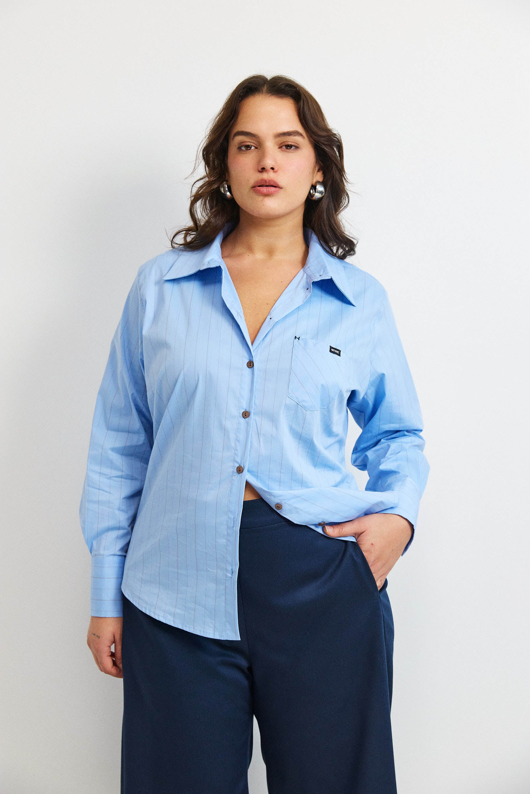 חולצת קאי פסים תכלת