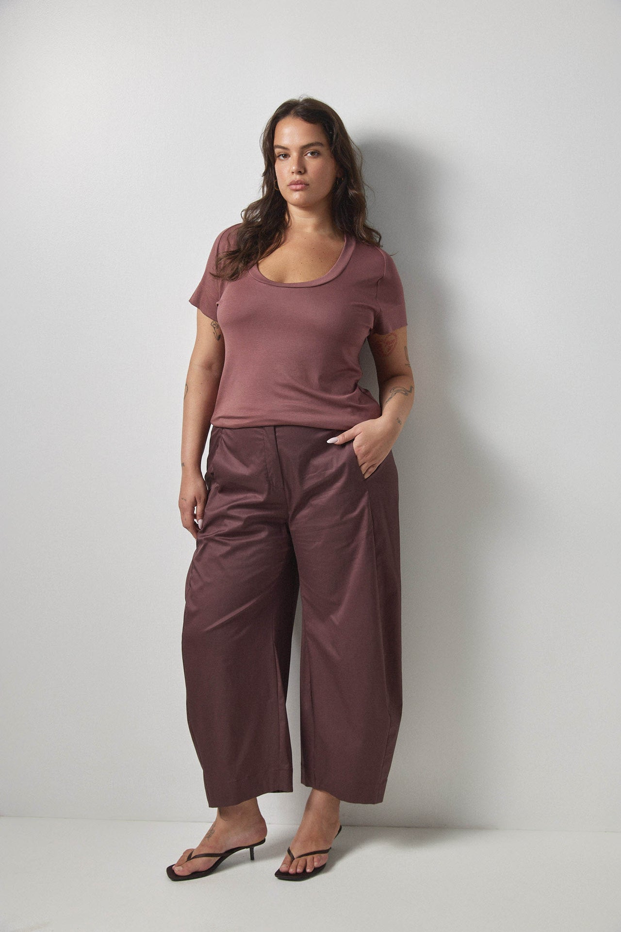 JASMIN Pants S25 (0-6) - Burgondy