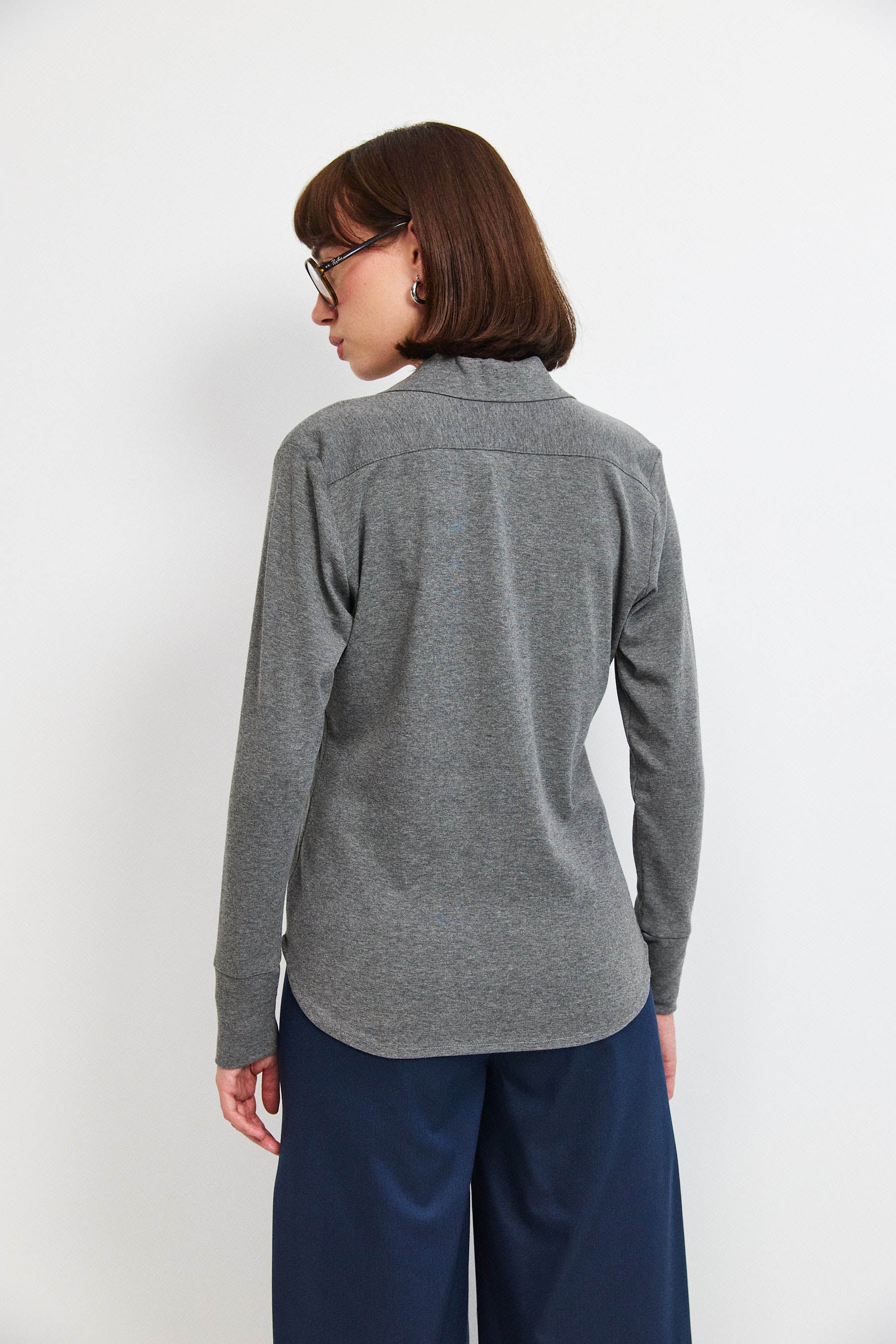 חולצת פָה סריג אפור מרנגו