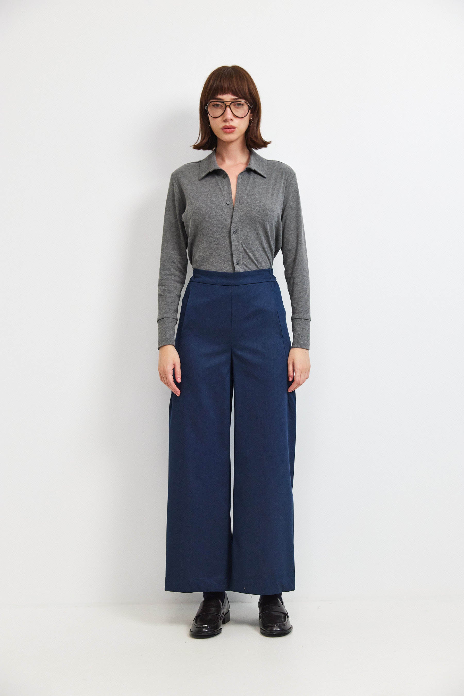 חולצת פָה סריג אפור מרנגו