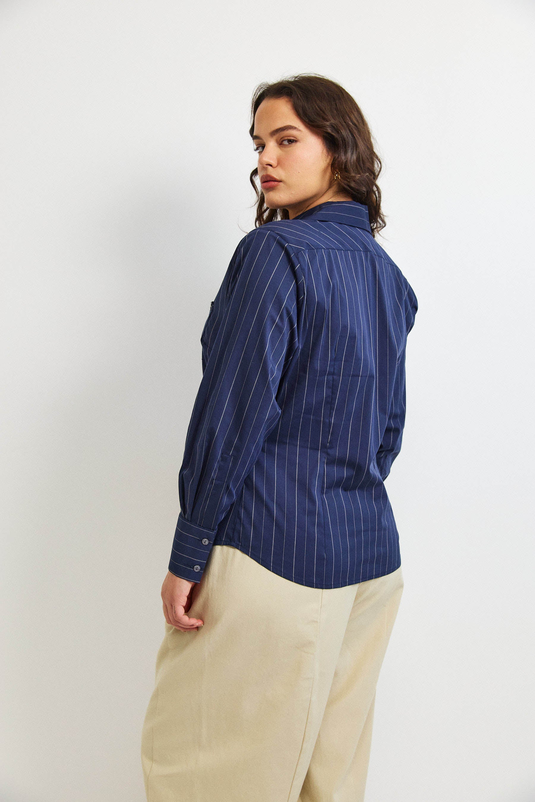 חולצת קאי פסים נייבי