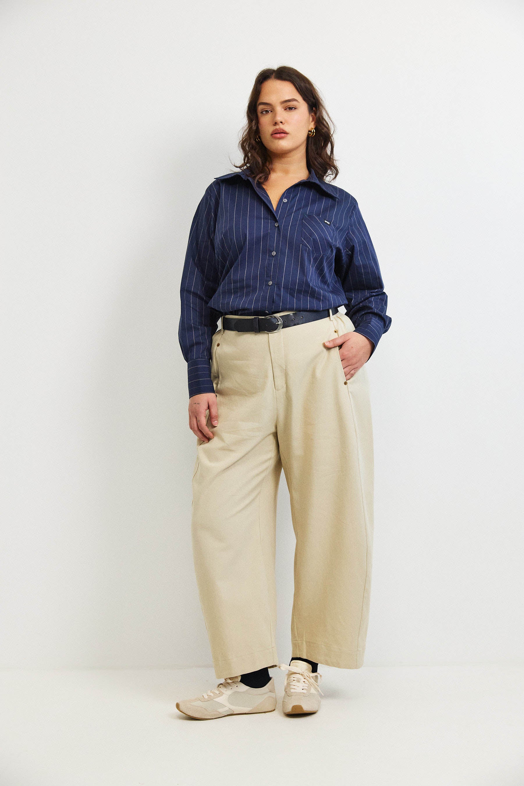 חולצת קאי פסים נייבי