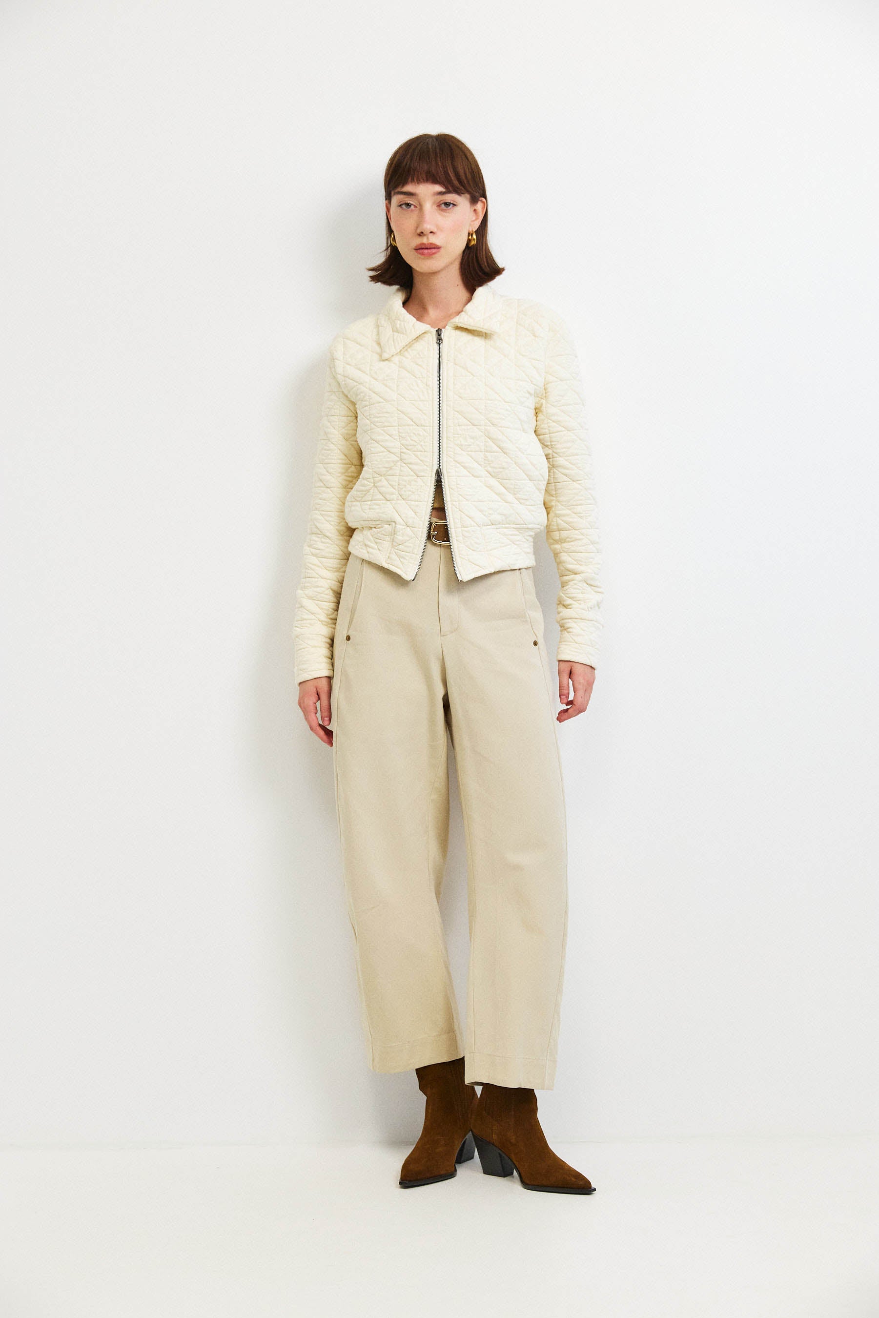 ג'קט קנדי קצר קרם