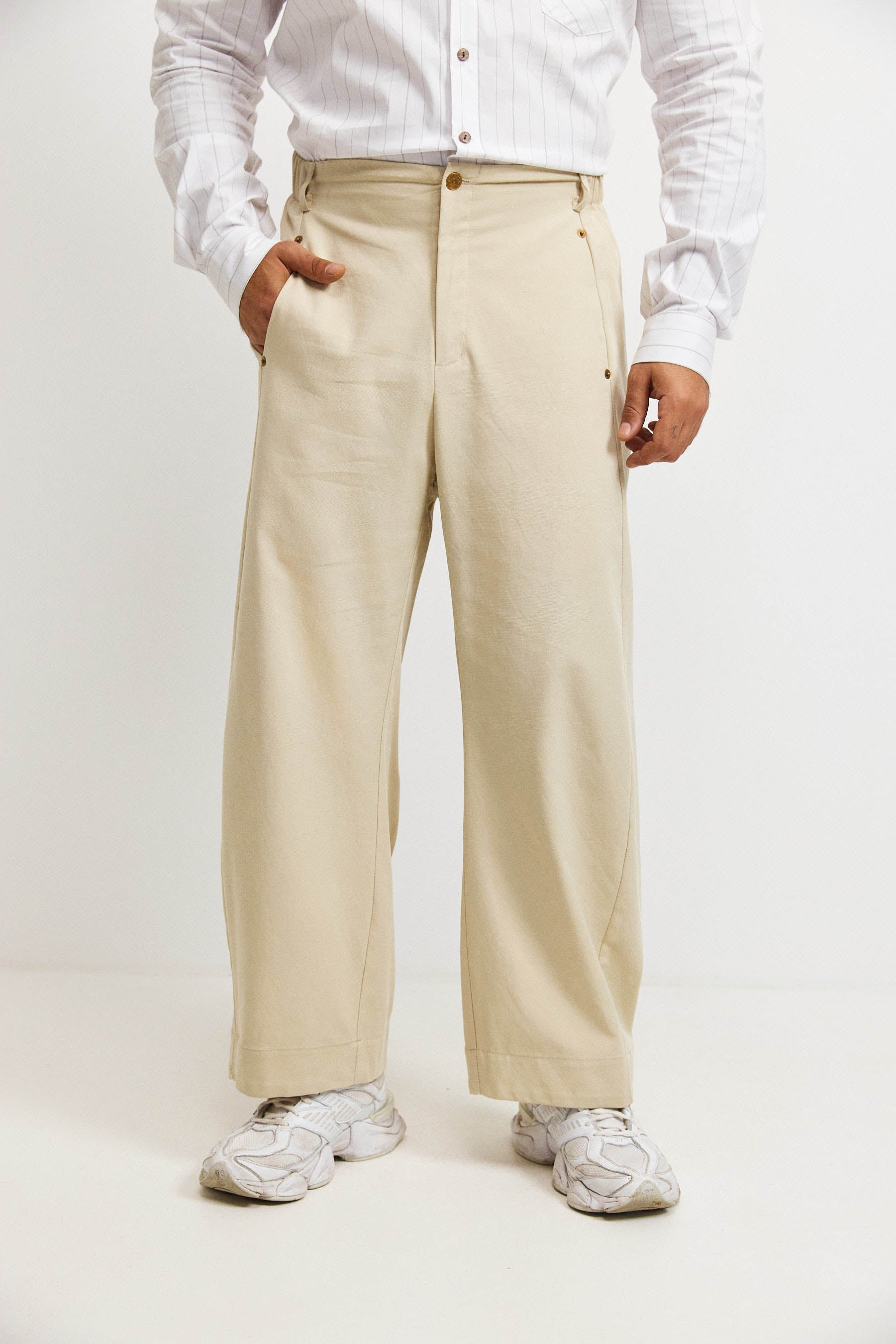 מכנסי ג׳סמין דריל גבר אבן