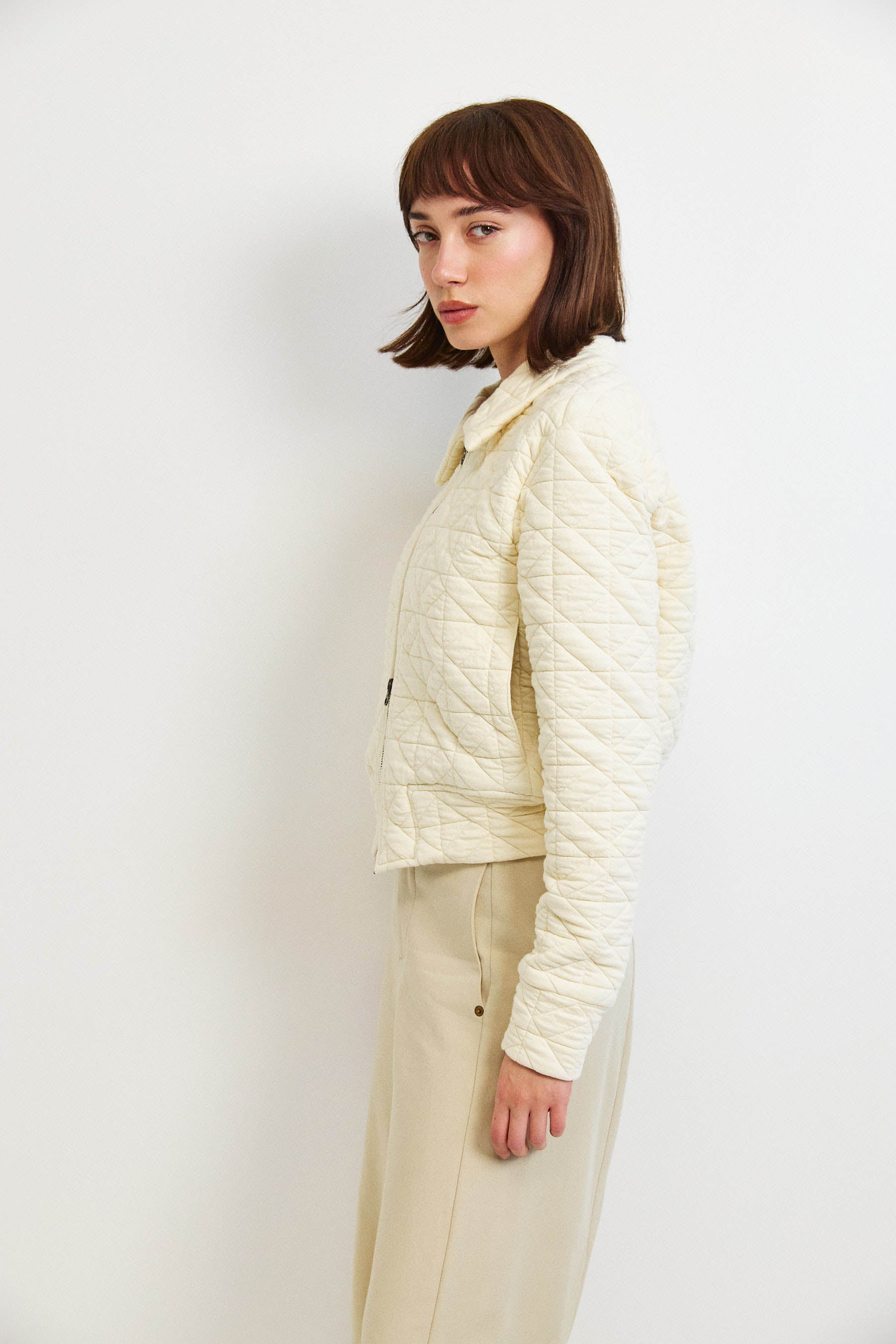 ג'קט קנדי קצר קרם