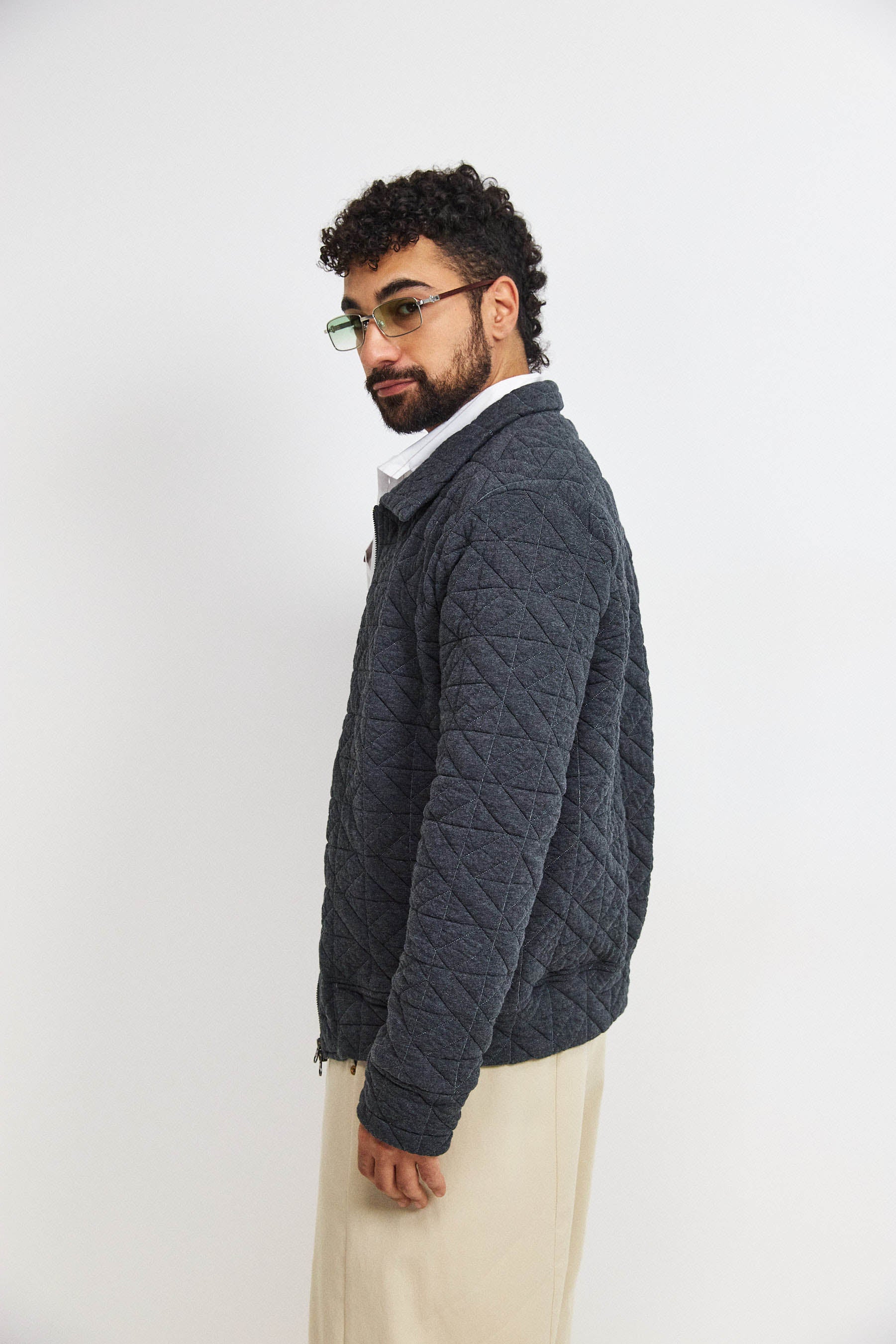 ג'קט קנדי גבר אפור