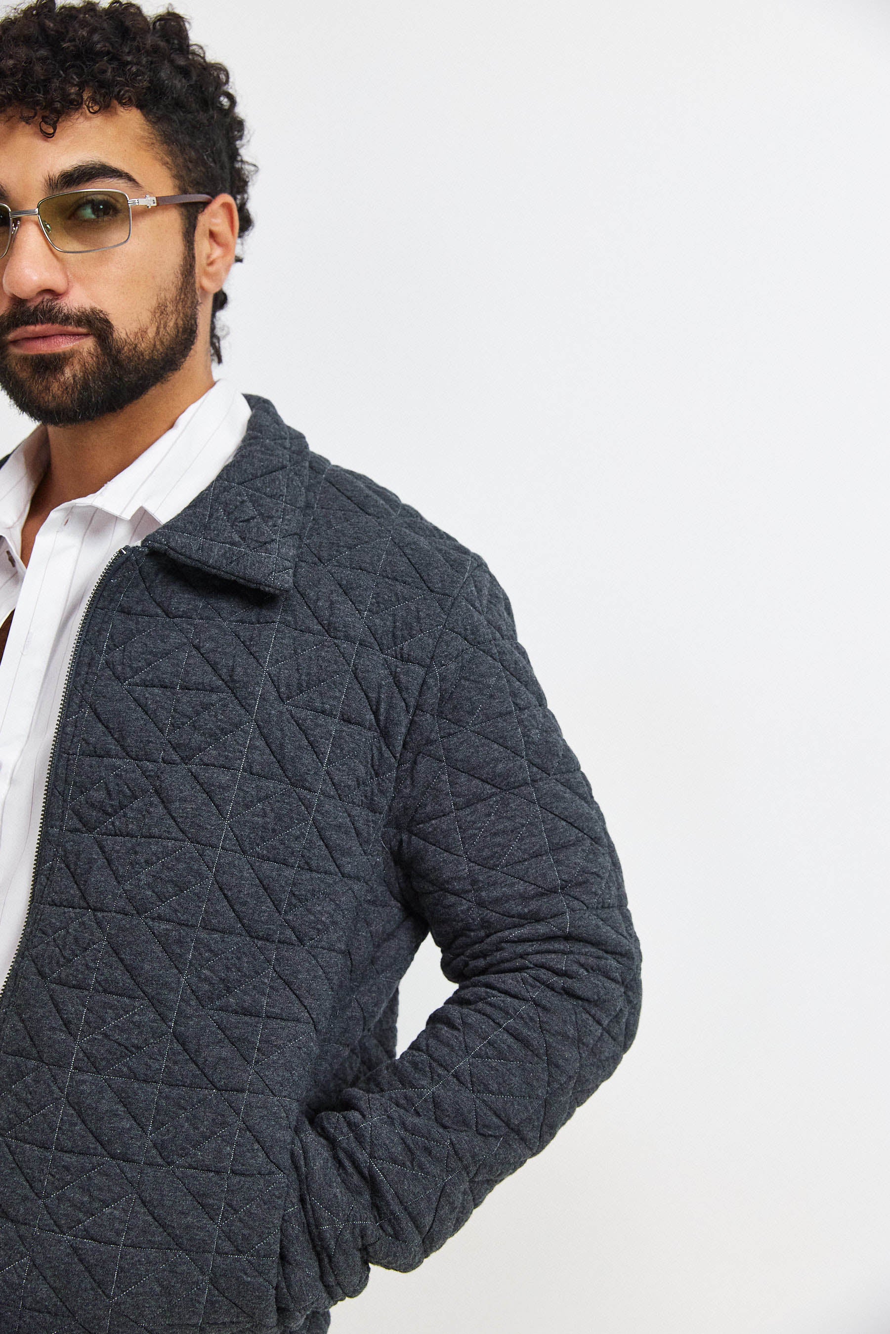 ג'קט קנדי גבר אפור