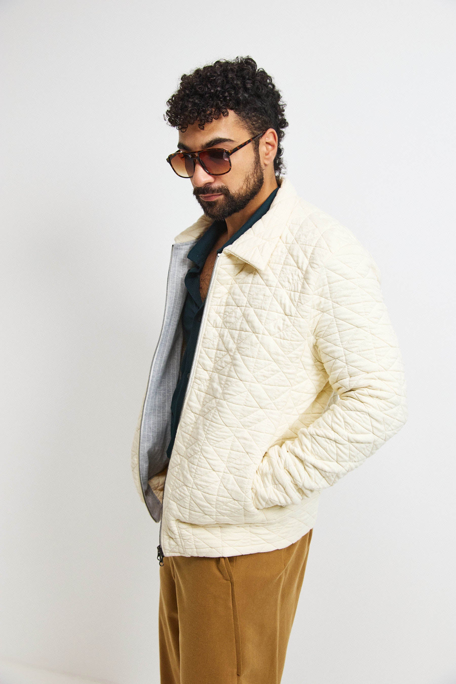 ג'קט קנדי גבר קרם